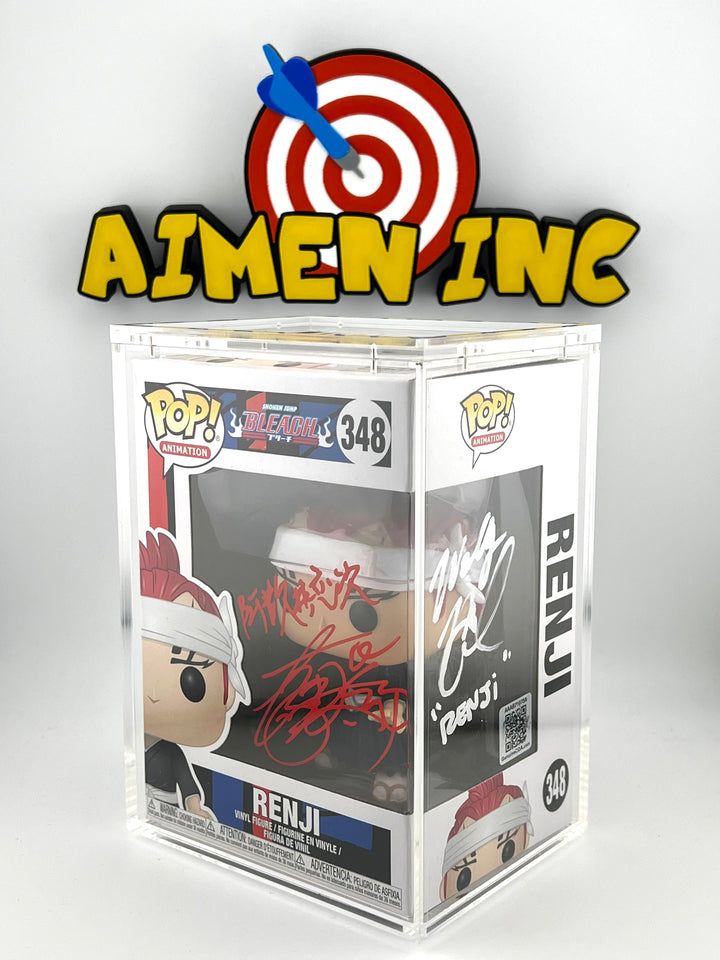 Renji 348 - Double Signature - Japanese VA Kentaro Ito and the Eng VA Wally Wingert + Authentication - Bleach Funko Pop!