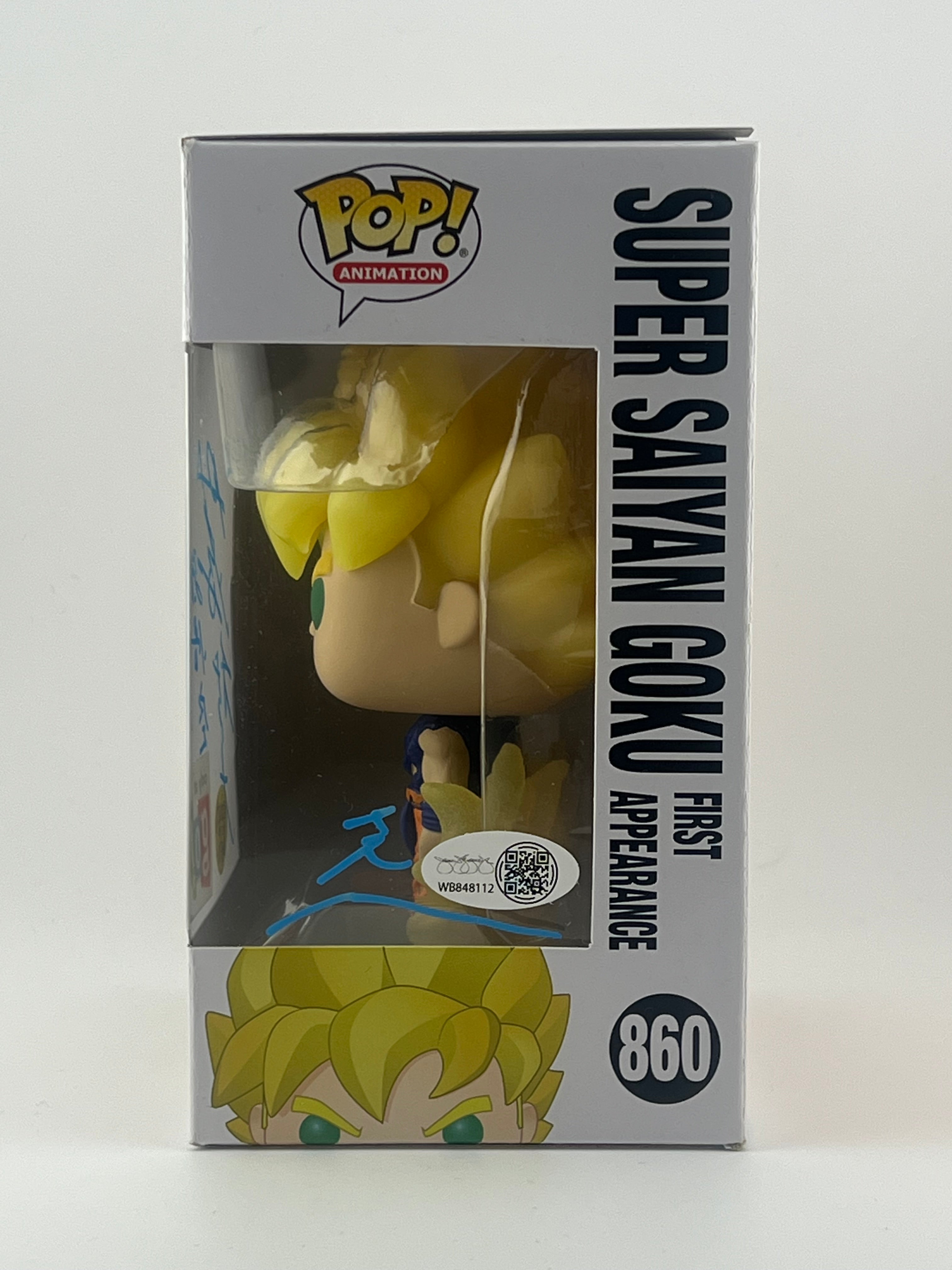 FUNKO POP! SUPER SAIYAN GOKU First appearance 860 GITD GO EXCLUSIVE JVA SIGNED