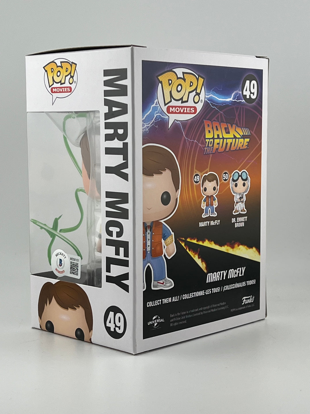 Funko Pop! Marty McFly 49 Autographed by Michael J. Fox Beckett Authenticated