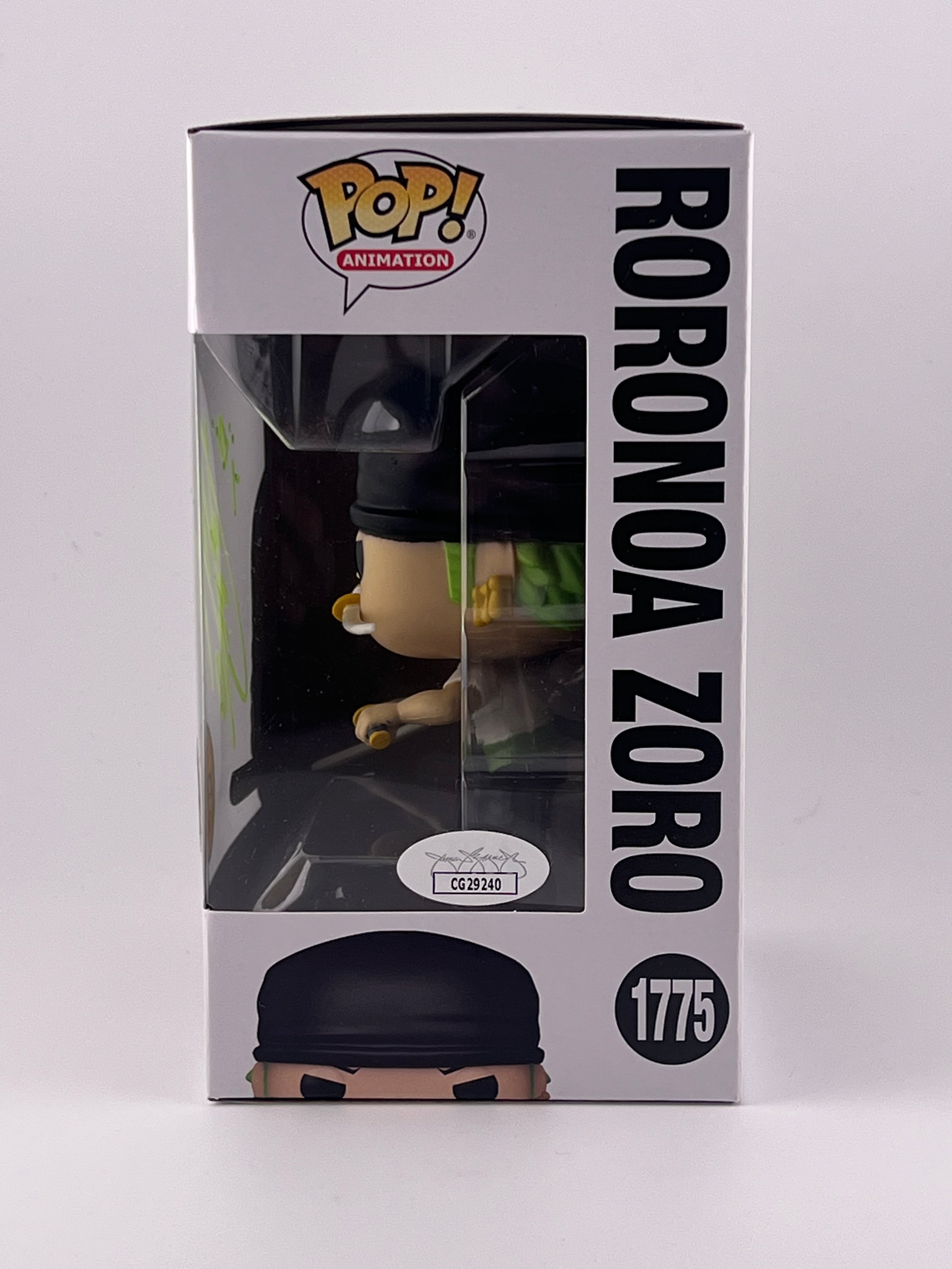 FUNKO POP! RORONOA ZORO 1775 CHASE JVA SIGNED