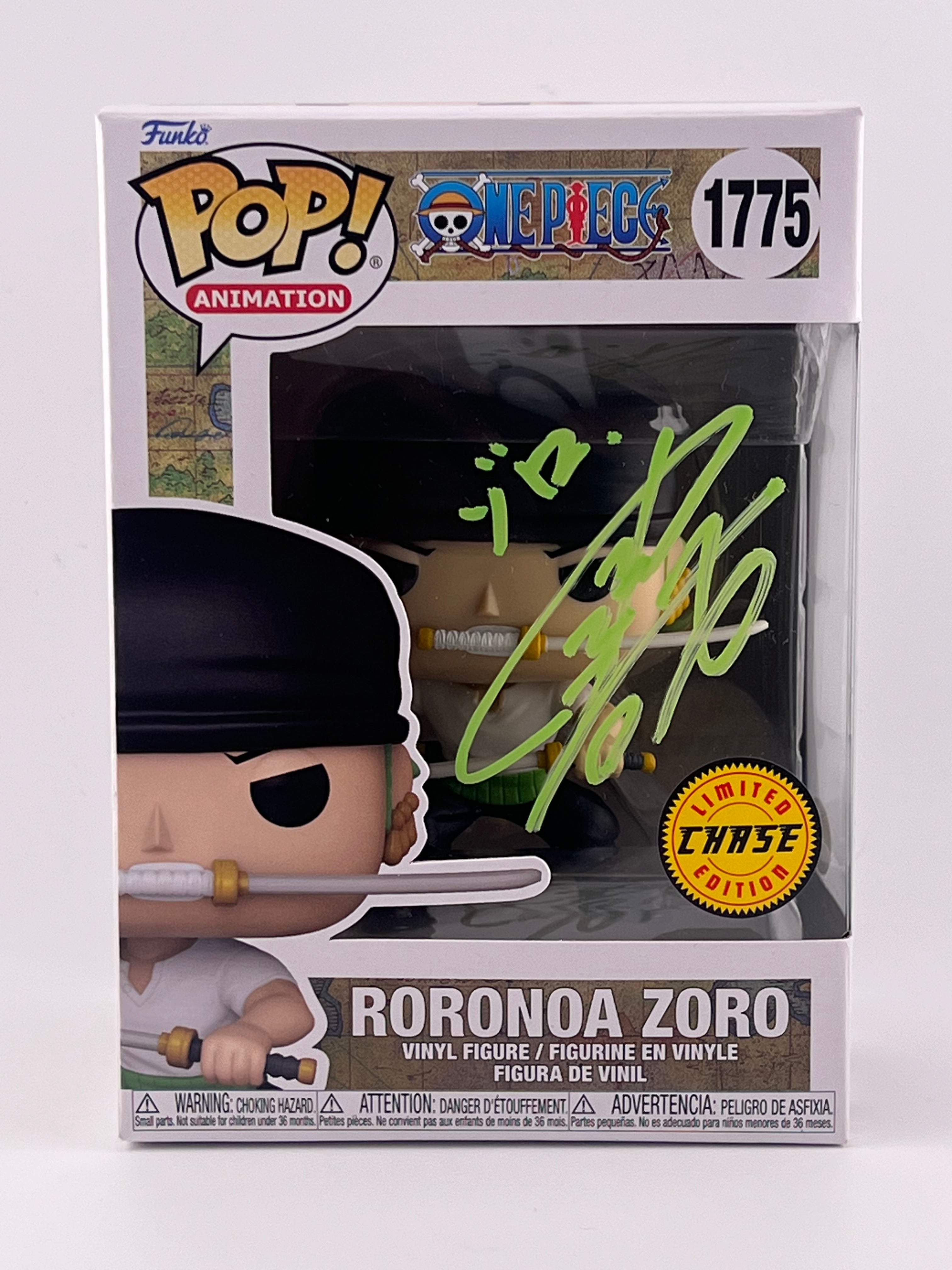 FUNKO POP! RORONOA ZORO 1775 CHASE JVA SIGNED