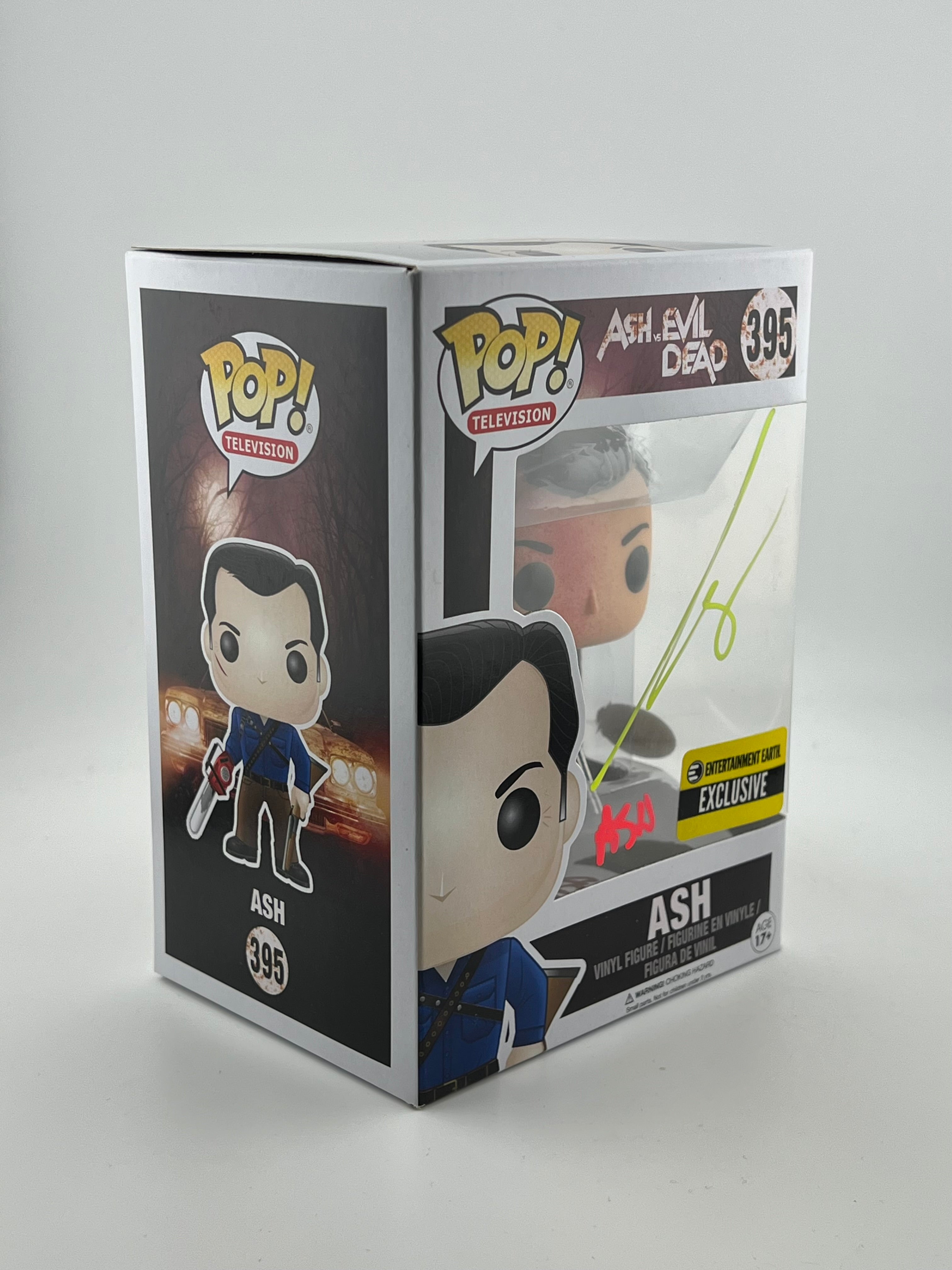 Signed Bruce Campbell -Ash 395 Funko Pop - Evil Dead + JSA Authentication