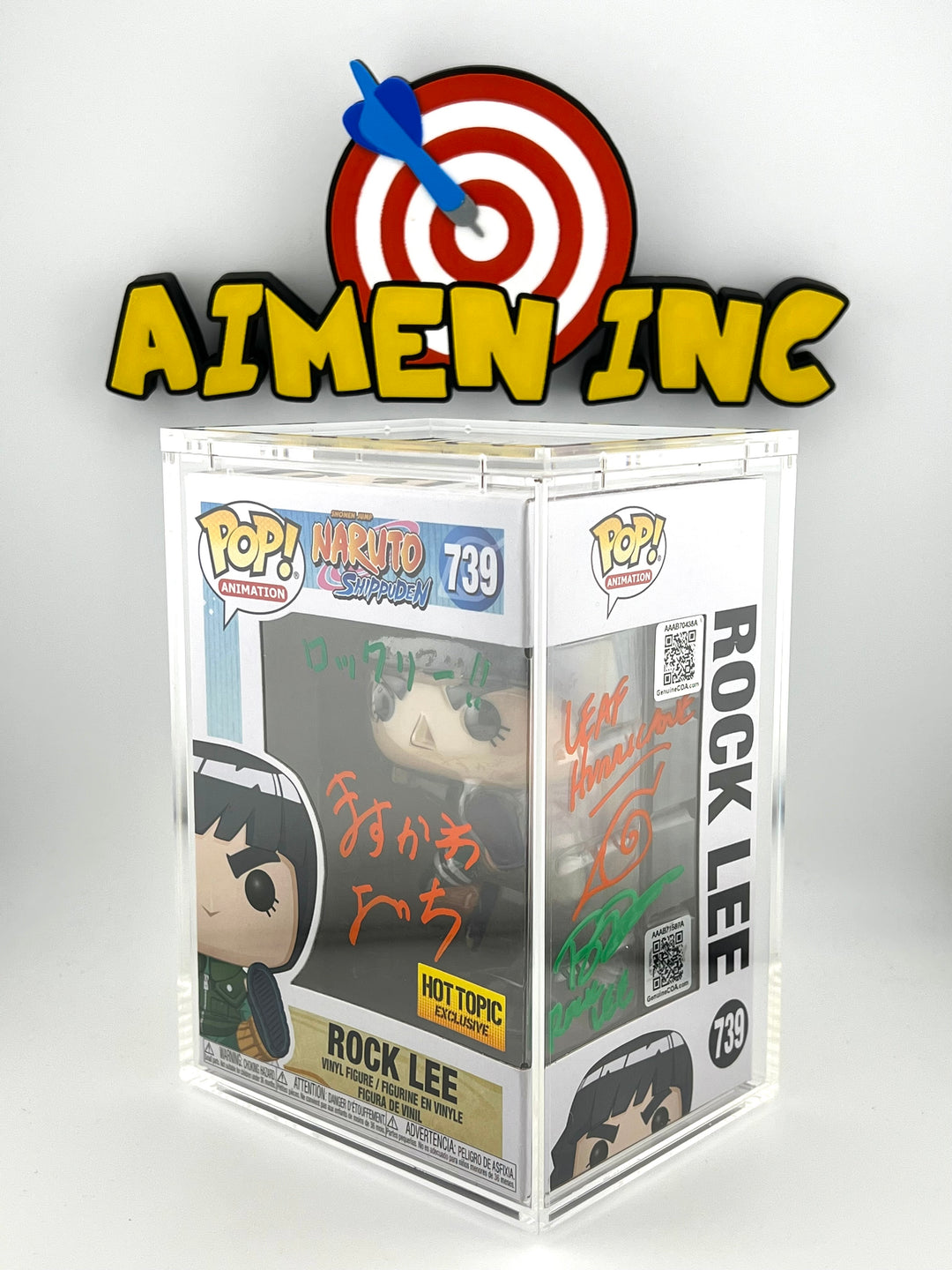 Naruto - Rock Lee 739 - Double Autographed By JVA Yōichi Masukawa and US VA Brian Donovan + Authentication - Funko Pop!