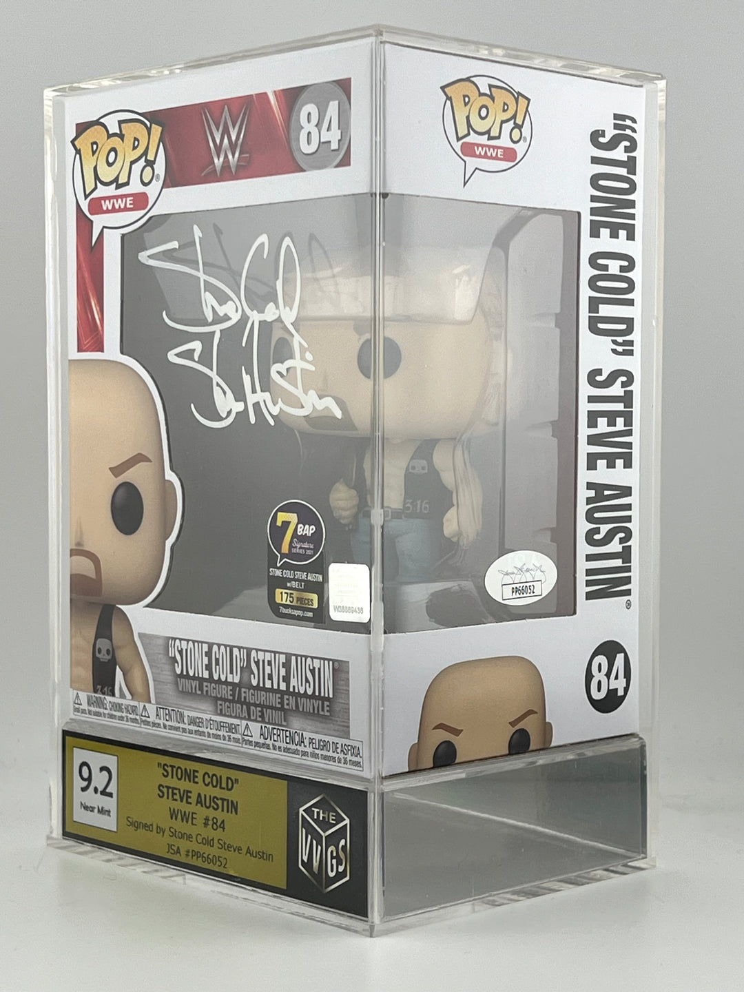 Funko Pop! “Stone Cold” Steve Austin Autographed by Steve Austin 7BAP Exclsuive JSA Authenticated