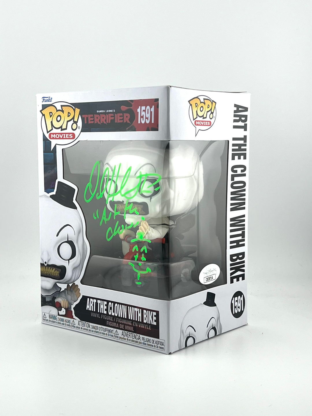 Funko Pop! Art the clown with bike 1591 Autographed by David Howard Thornton JSA authenticated