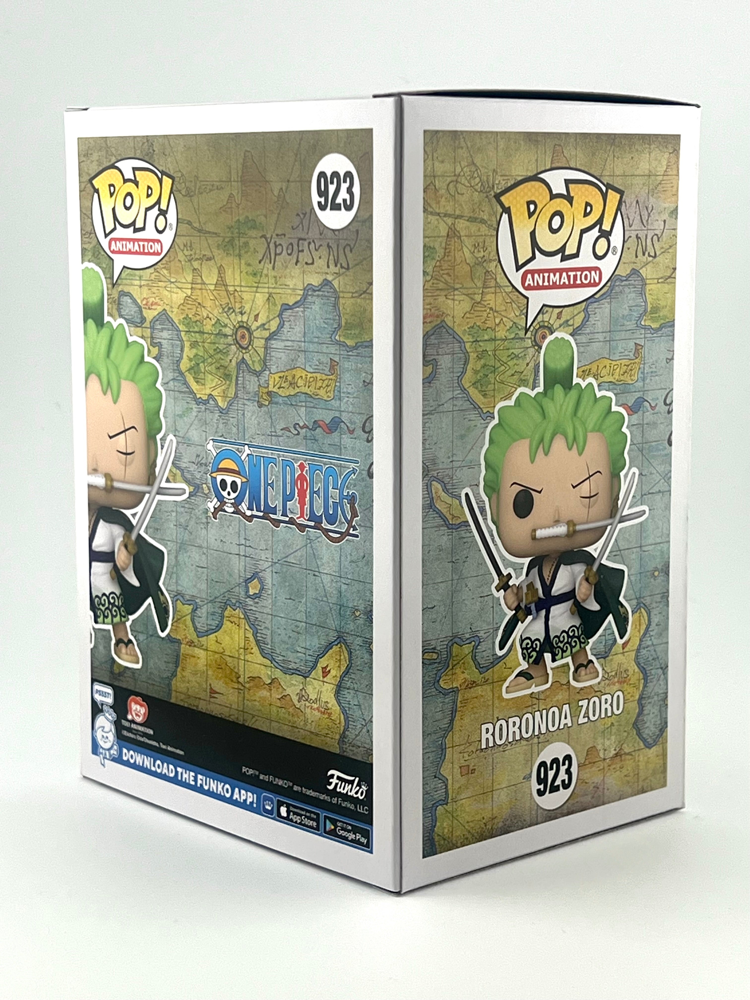 FUNKO POP! RORONOA ZORO 923 GITD VOLCANO EXCUSIVE JVA SIGNED