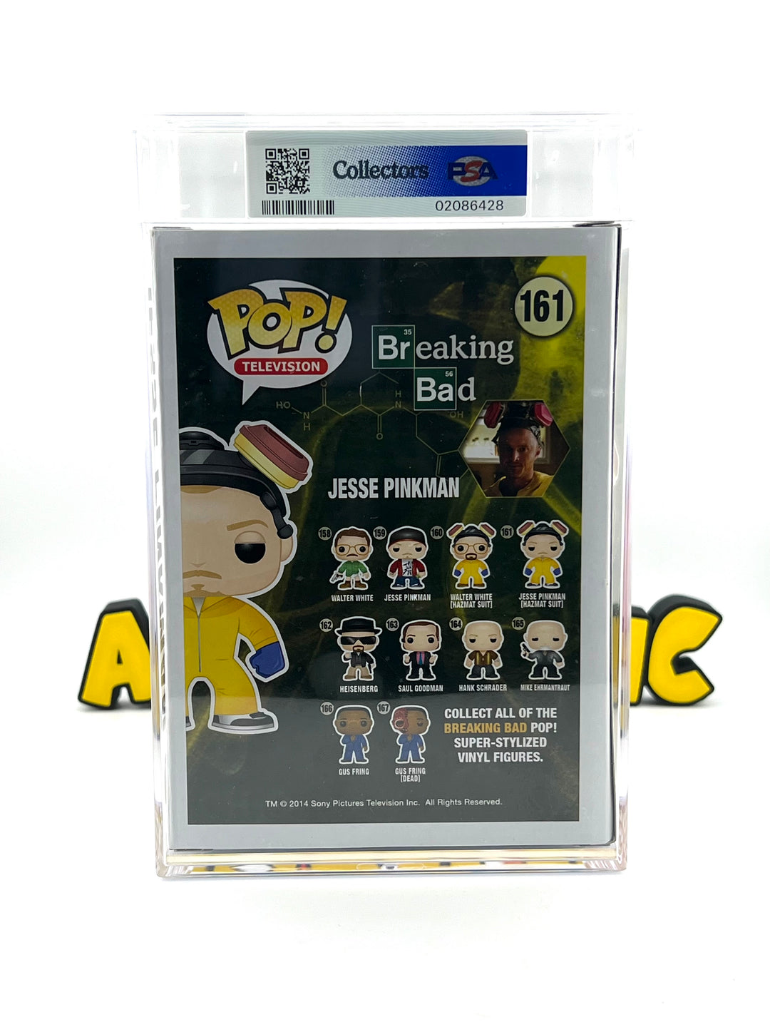 Funko Pop! Breaking Bad: Jesse Pinkman 161 GITD (Hot Topic Exclusive) Graded PSA 8.5