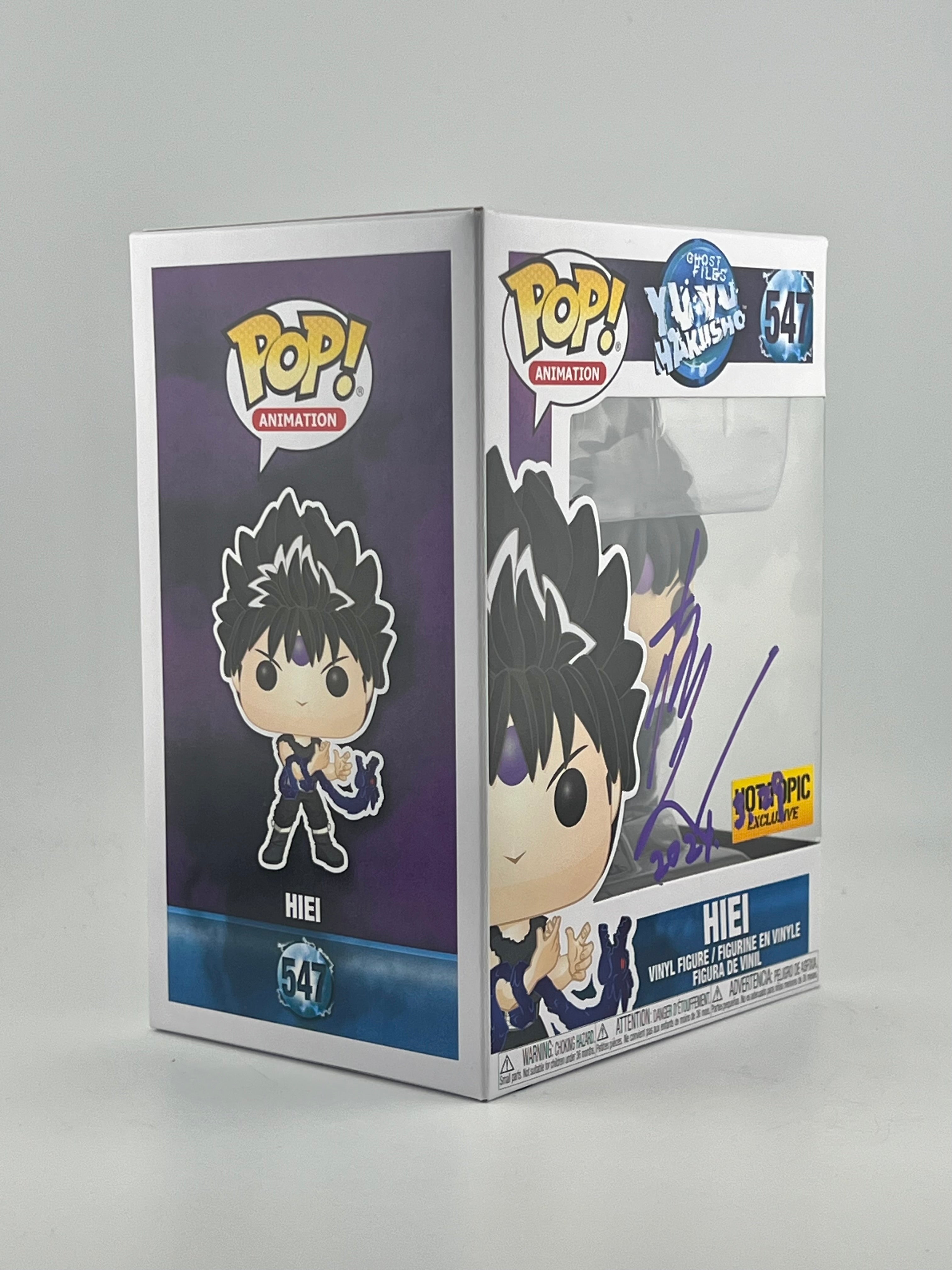 Funko Pop! HIEI 547 JVA AUTO HOT TOPIC EXCLUSIVE + AUTHENTICATION