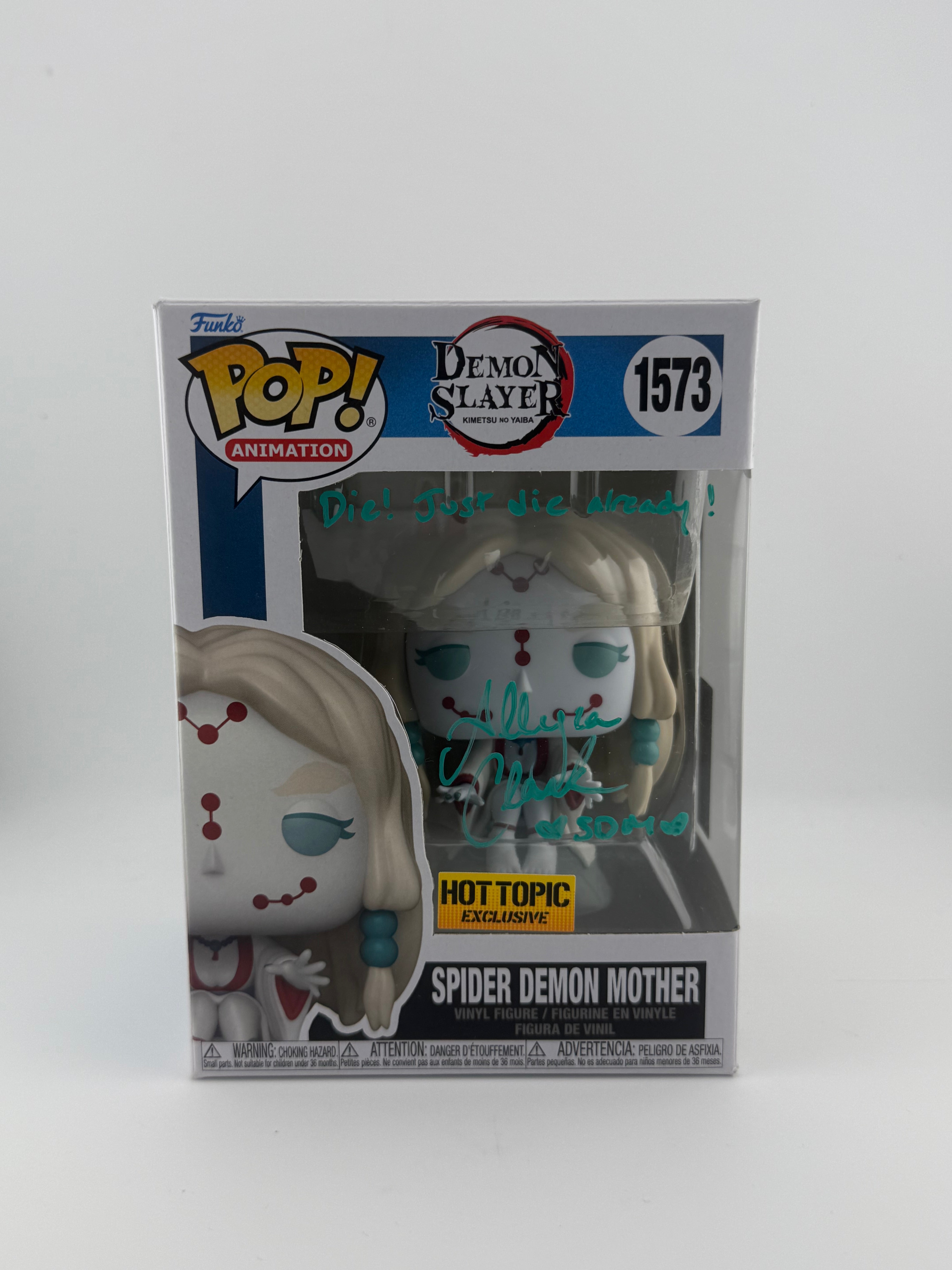 Funko POP! SIGNED SPIDER DEMON MOTHER 1573 HOT TOPIC EXCLUSIVE (ALLEGRA CLARK)