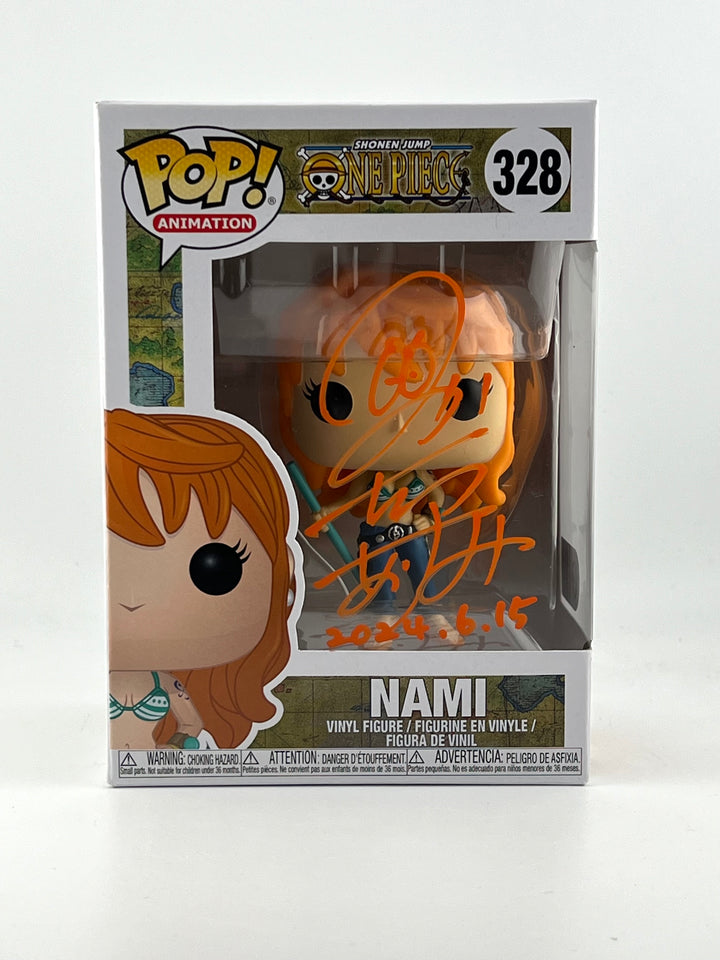 Funko Pop! Nami 328 Autographed by JVA Akemi Okamura SWAU Authenticated