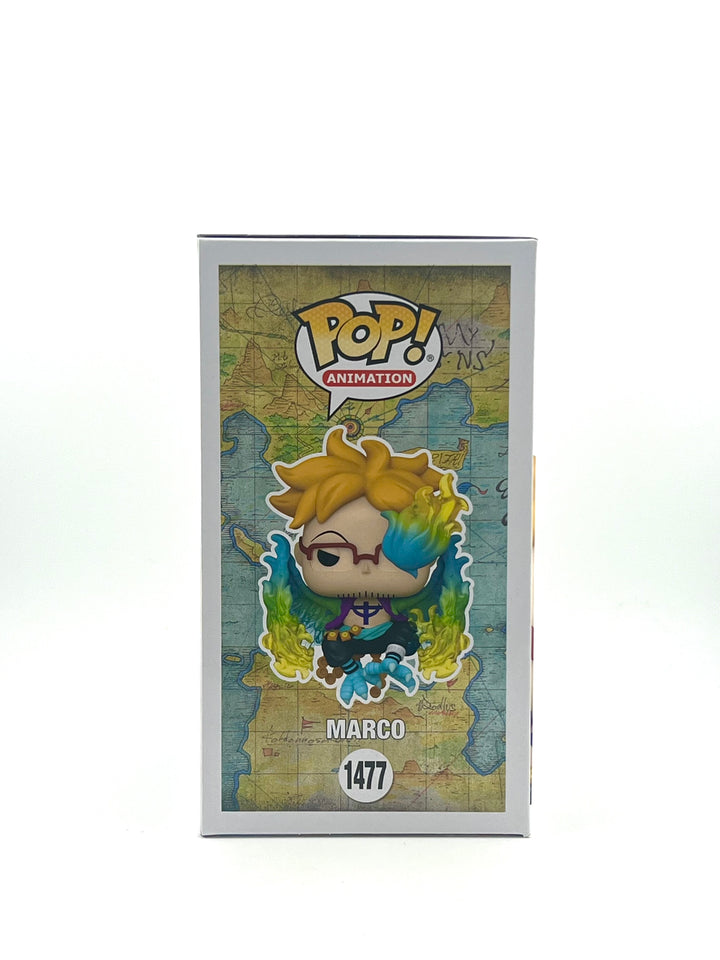 Funko pop! Numbered One piece: Marco 1477 (Funko Exclusive) Autograph/Quote by Kyle Phillips + JSA Authentication