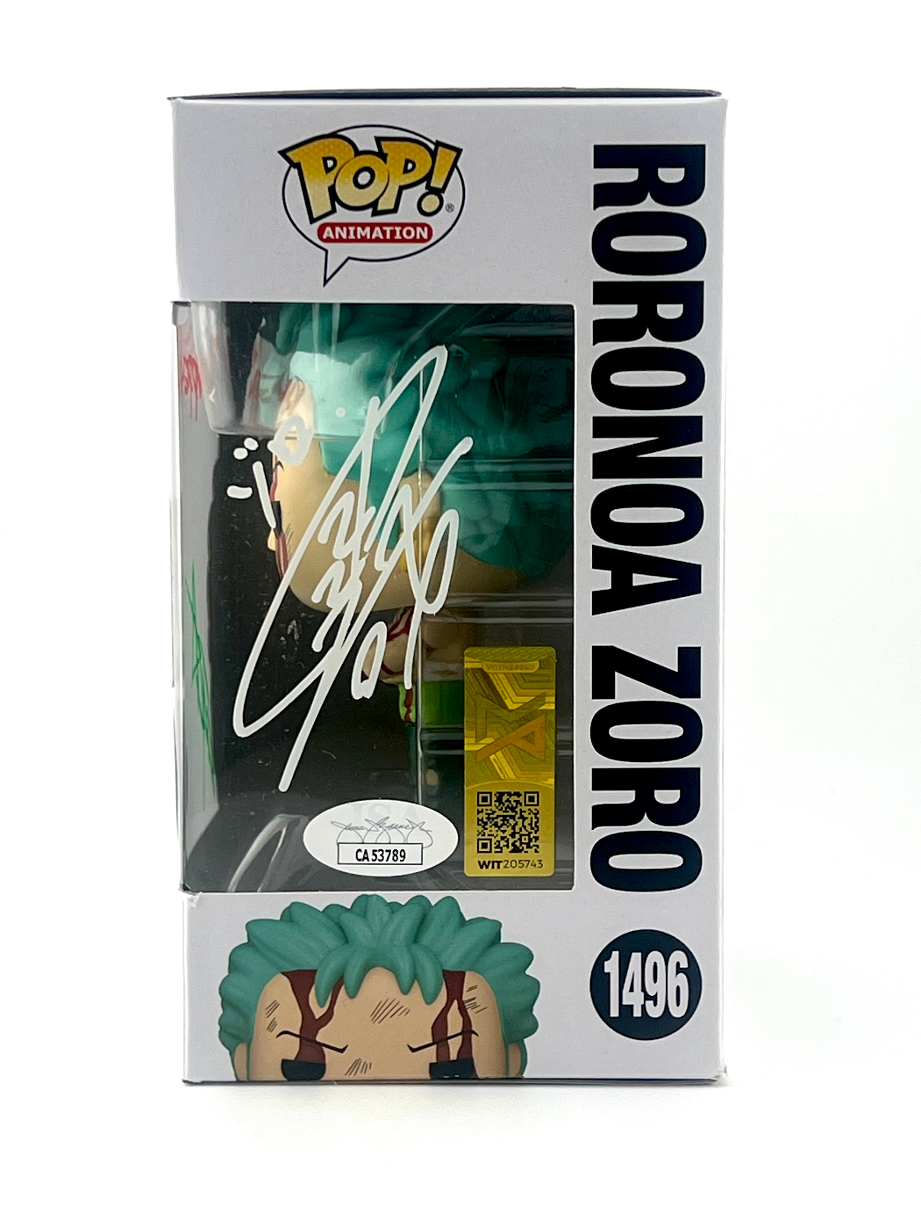 FUNKO POP! RORONOA ZORO 1496 CCXP EXCLUSIVE JVA & ENGLISH SIGNED