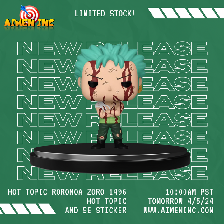 Funko Pop! Zoro 1496 - Hot Topic Exclusive - One Piece