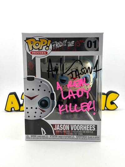 Funko Pop! Jason Voorhees 01 - Autographed And Quoted By Ari Lehman + Beckett Authentication