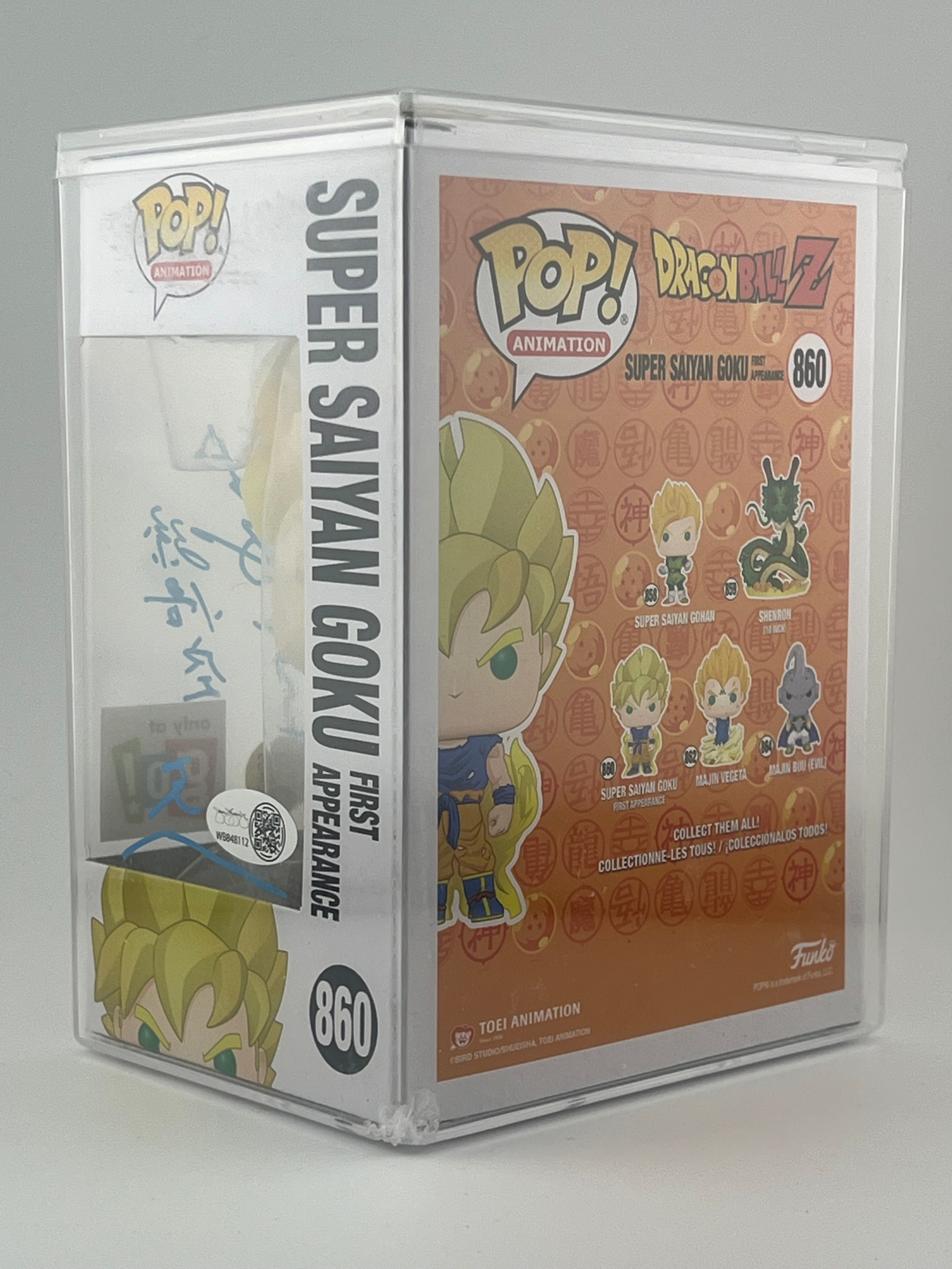 FUNKO POP! SUPER SAIYAN GOKU First appearance 860 GITD GO EXCLUSIVE JVA SIGNED