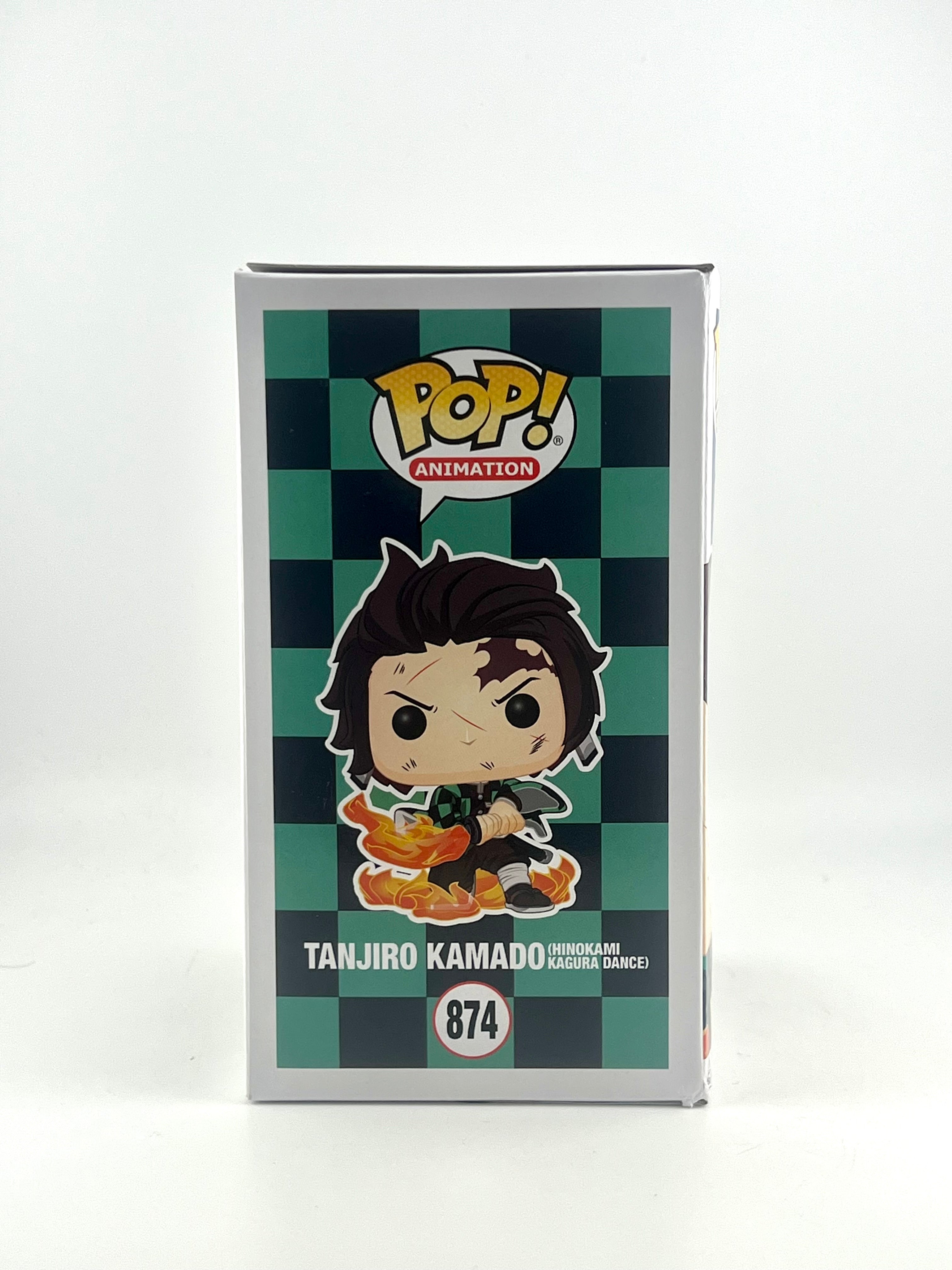 FUNKO POP! TANJIRO KAMADO 874 GLOW CHASE Signed + PSA