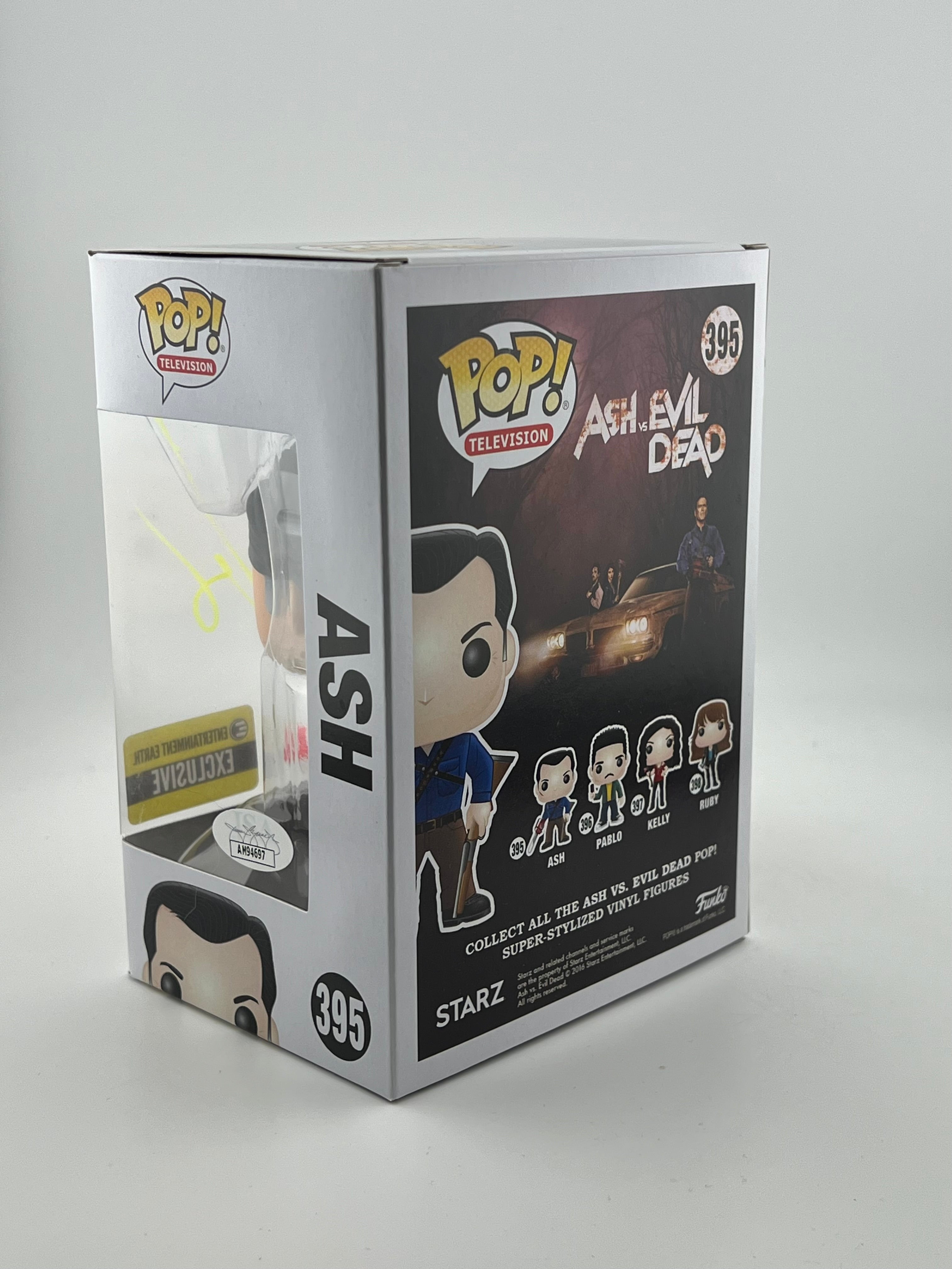 Signed Bruce Campbell -Ash 395 Funko Pop - Evil Dead + JSA Authentication