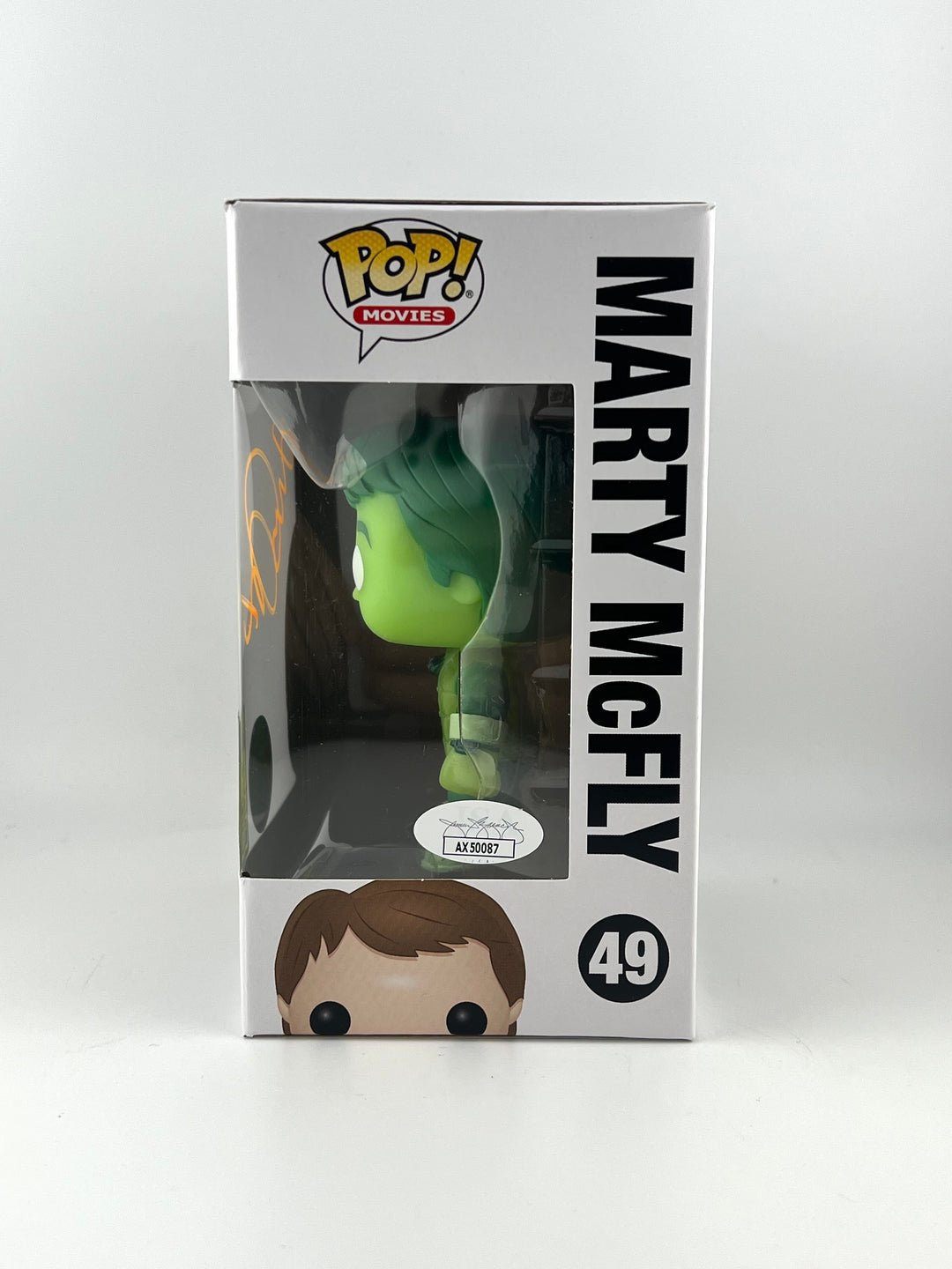 Funko Pop! Marty McFly 49 Plutonium Plastic empire exclusive autographed by Michael J. Fox JSA Authenticated