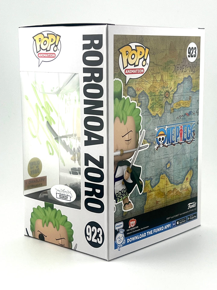 FUNKO POP! RORONOA ZORO 923 GITD VOLCANO EXCUSIVE JVA SIGNED