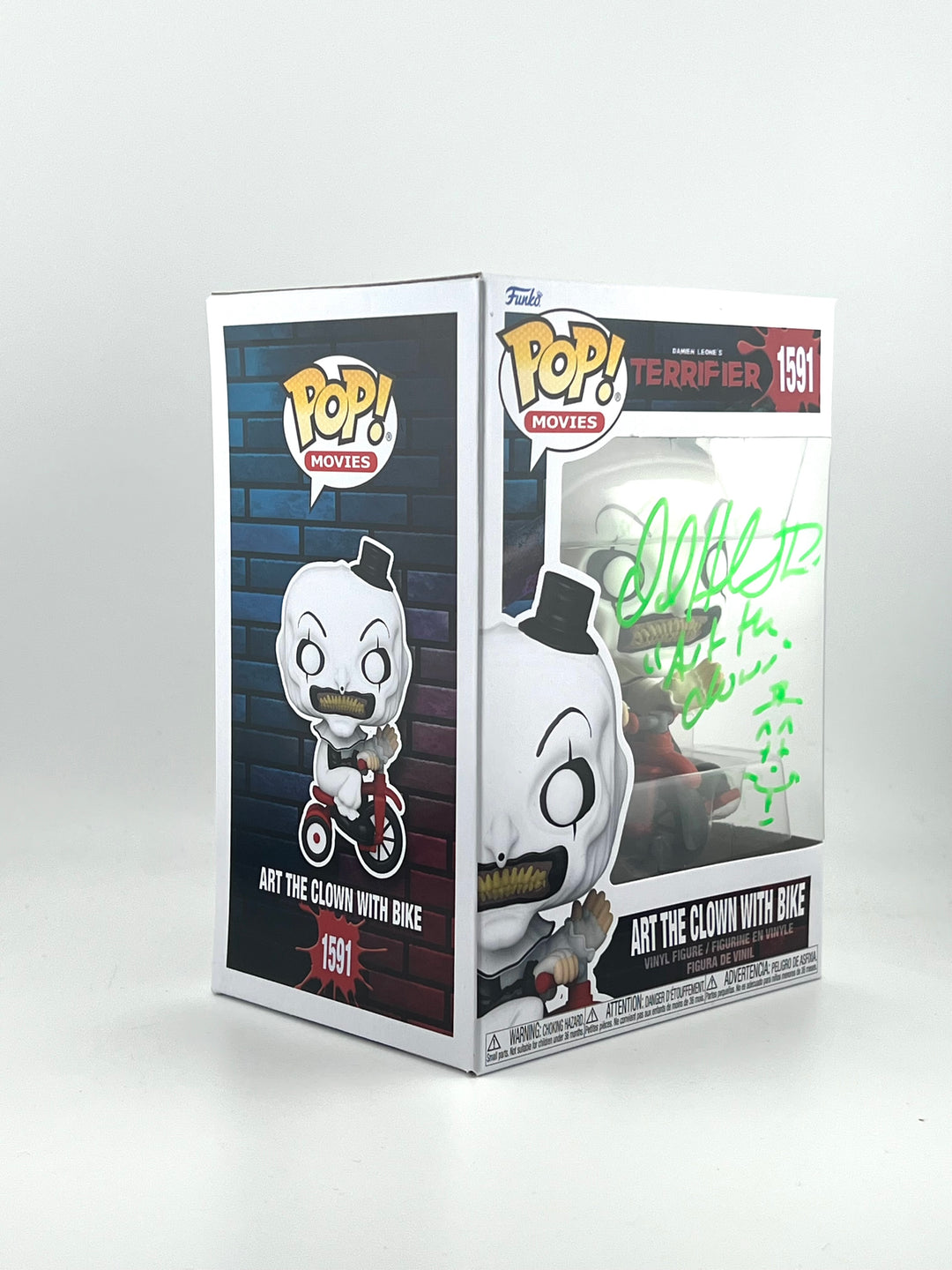 Funko Pop! Art the clown with bike 1591 Autographed by David Howard Thornton JSA authenticated