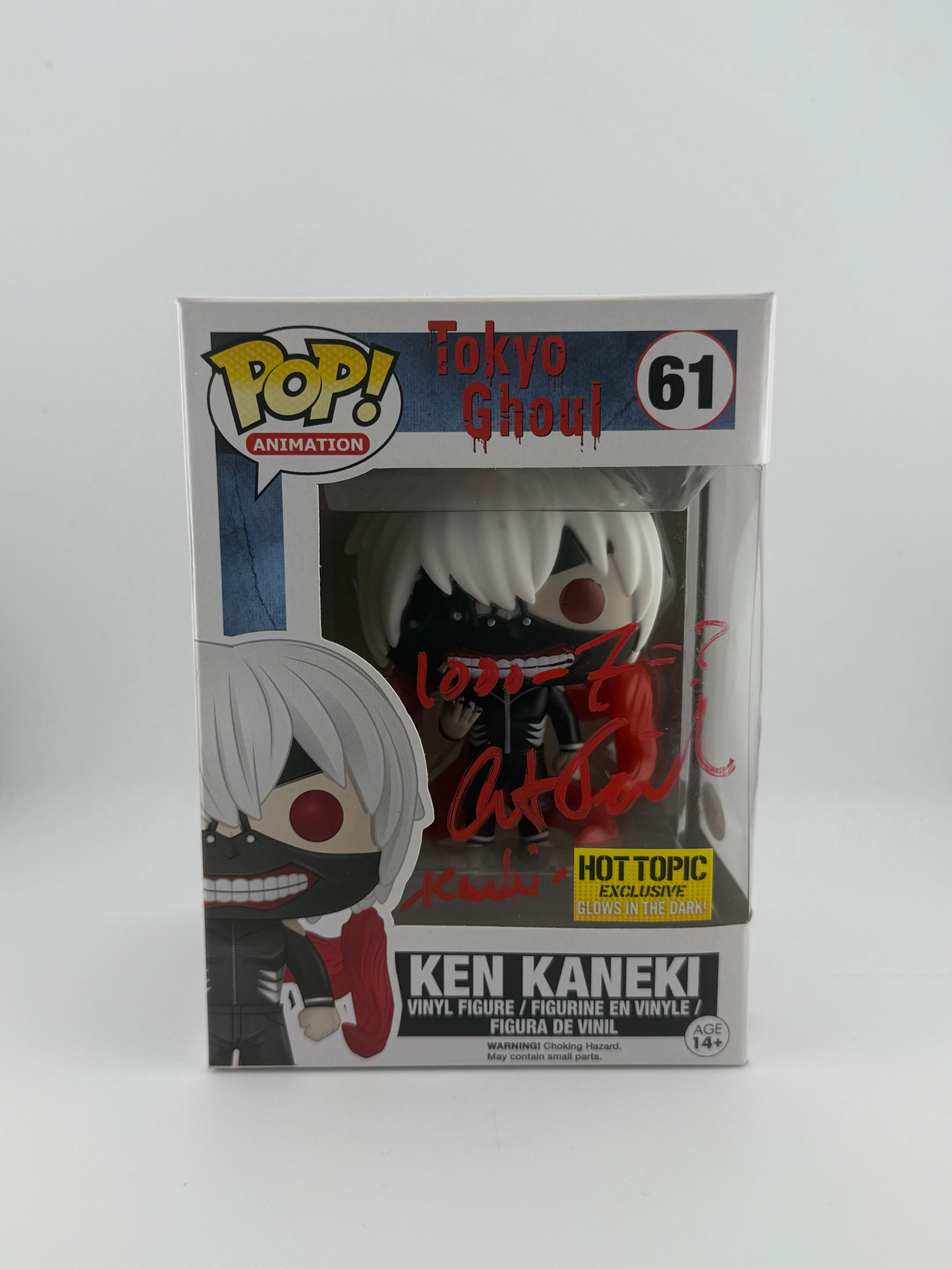 Funko POP! SIGNED KEN KANEKI 61 HOT TOPIC EXCLUSIVE (AUSTIN TINDLE) + JSA