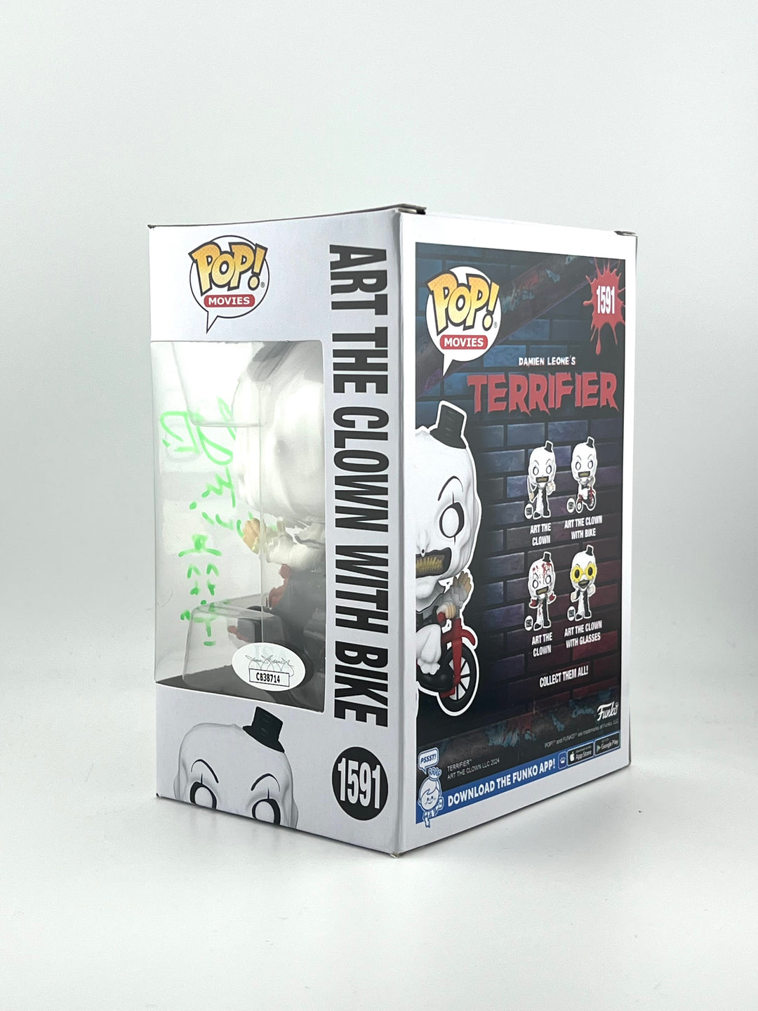 Funko Pop! Art the clown with bike 1591 Autographed by David Howard Thornton JSA authenticated