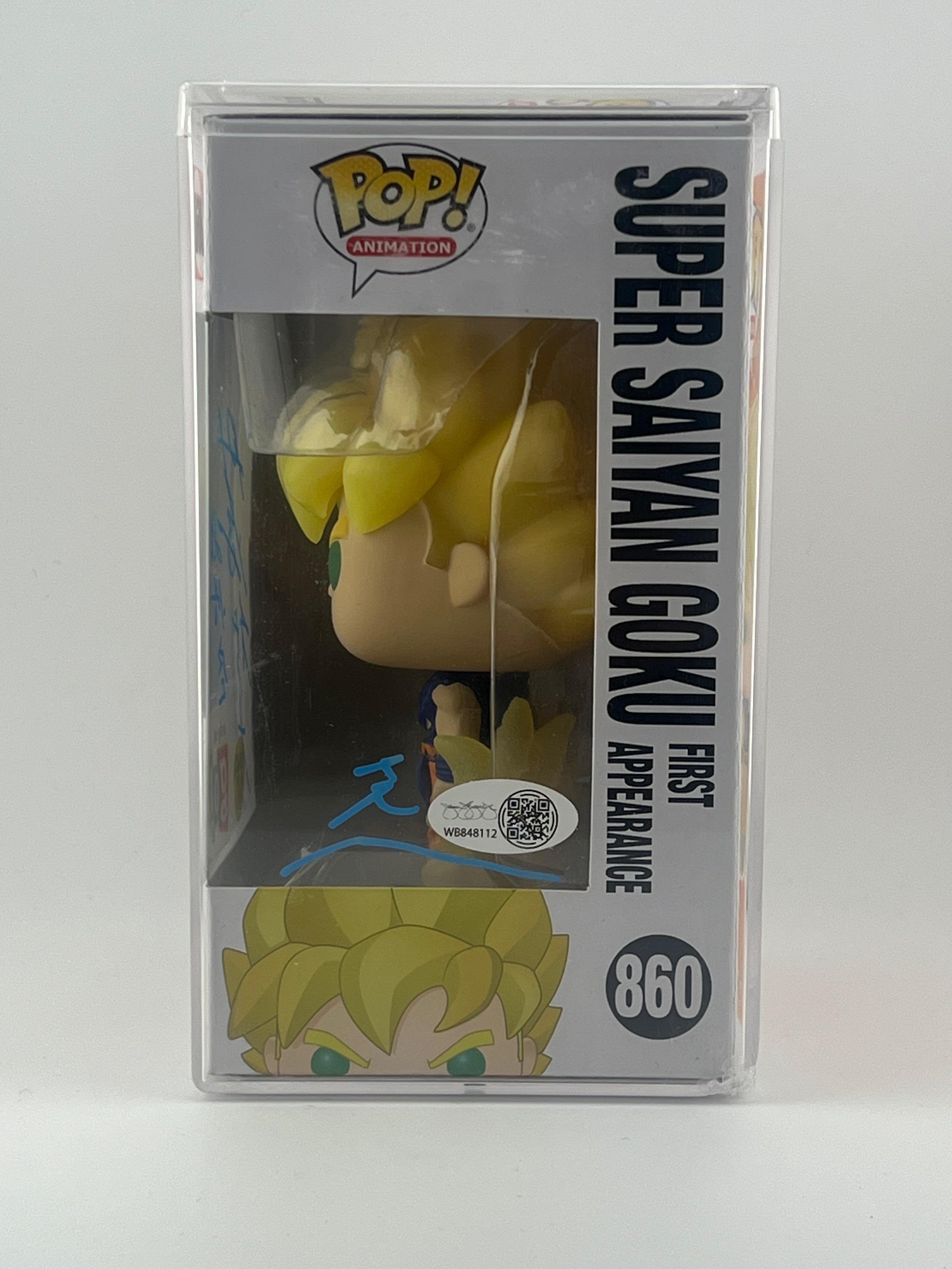 FUNKO POP! SUPER SAIYAN GOKU First appearance 860 GITD GO EXCLUSIVE JVA SIGNED