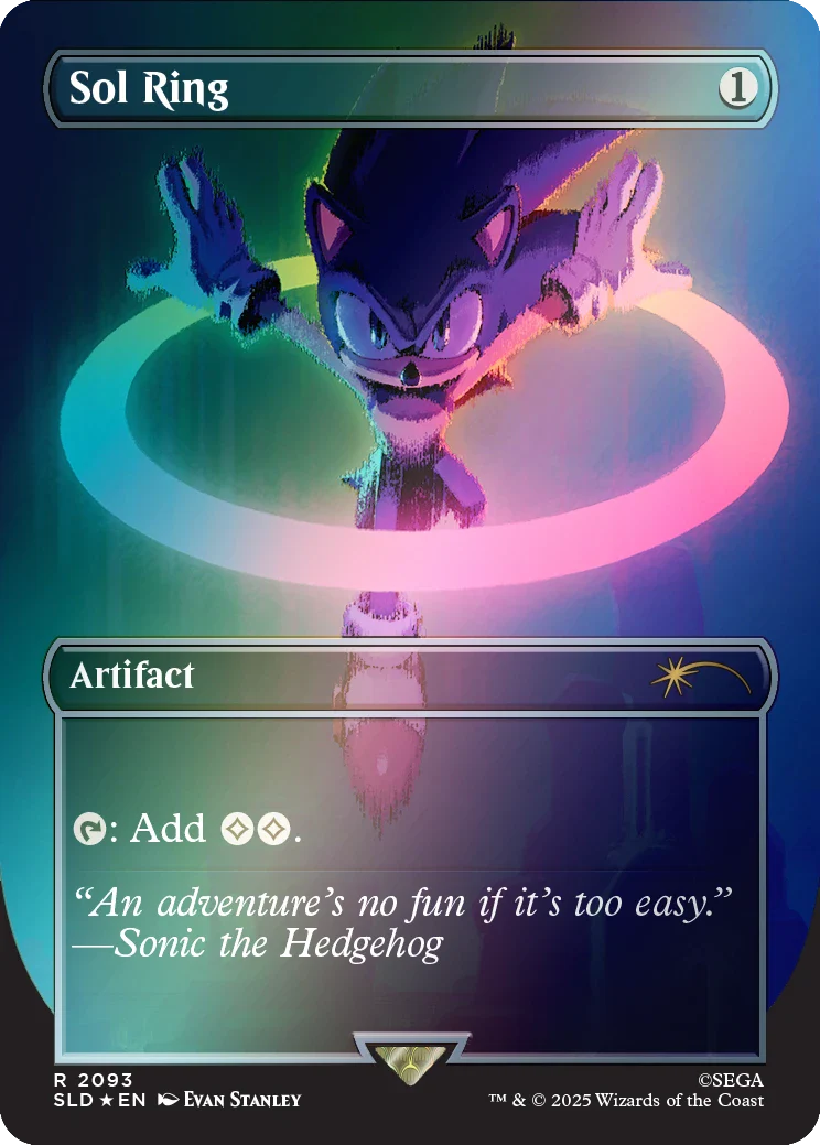 Secret Lair x Sonic: Chasing Adventure Rainbow Foil Edition
