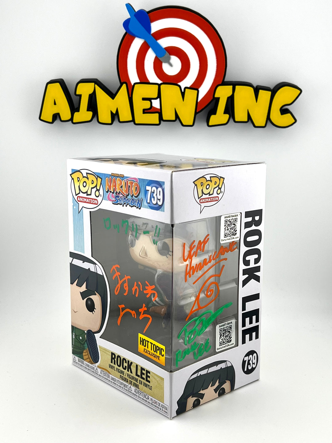 Naruto - Rock Lee 739 - Double Autographed By JVA Yōichi Masukawa and US VA Brian Donovan + Authentication - Funko Pop!