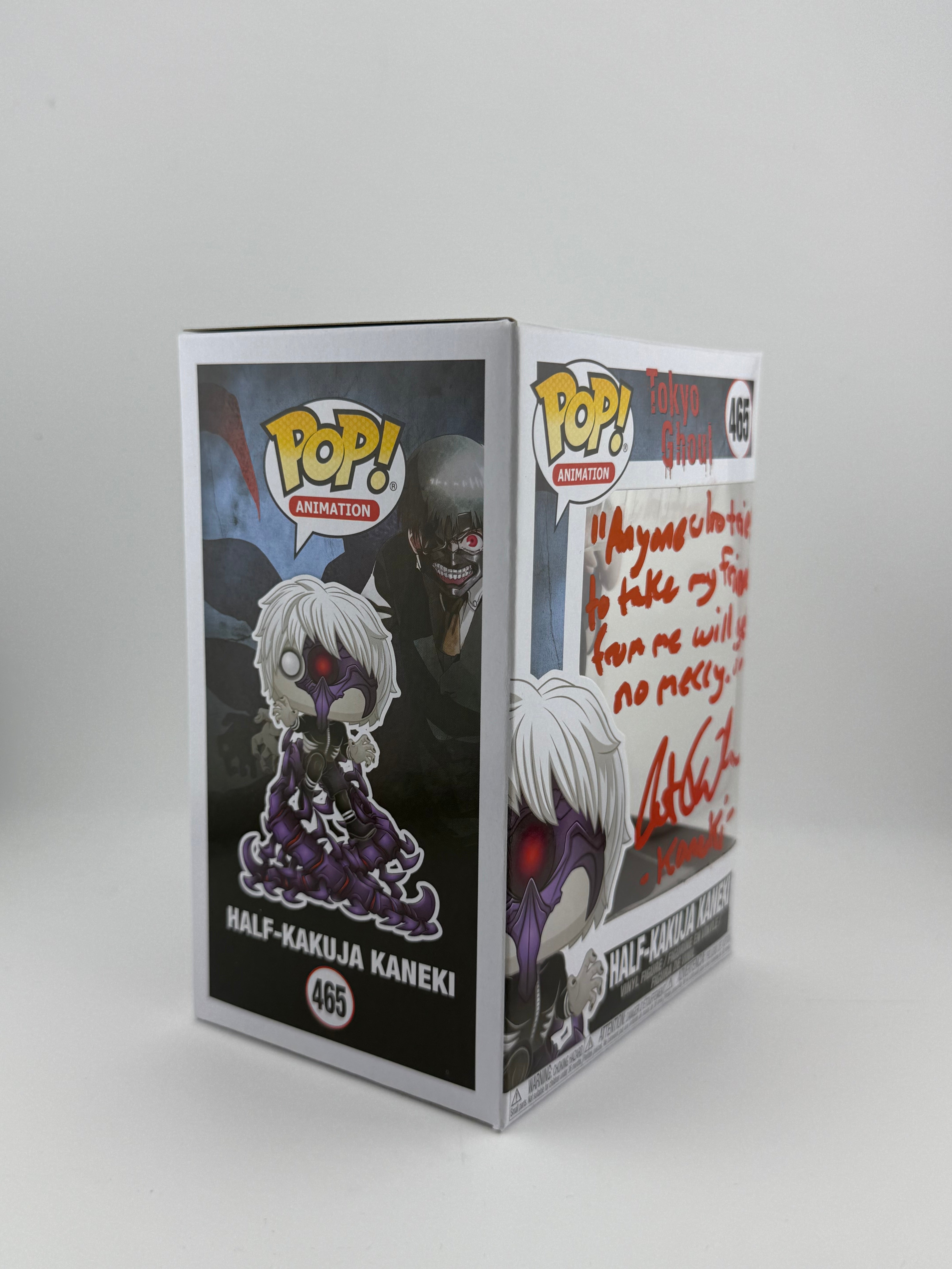 Funko POP! SIGNED HALF-KAKUJA KANEKI 465 (AUSTIN TINDLE) + JSA