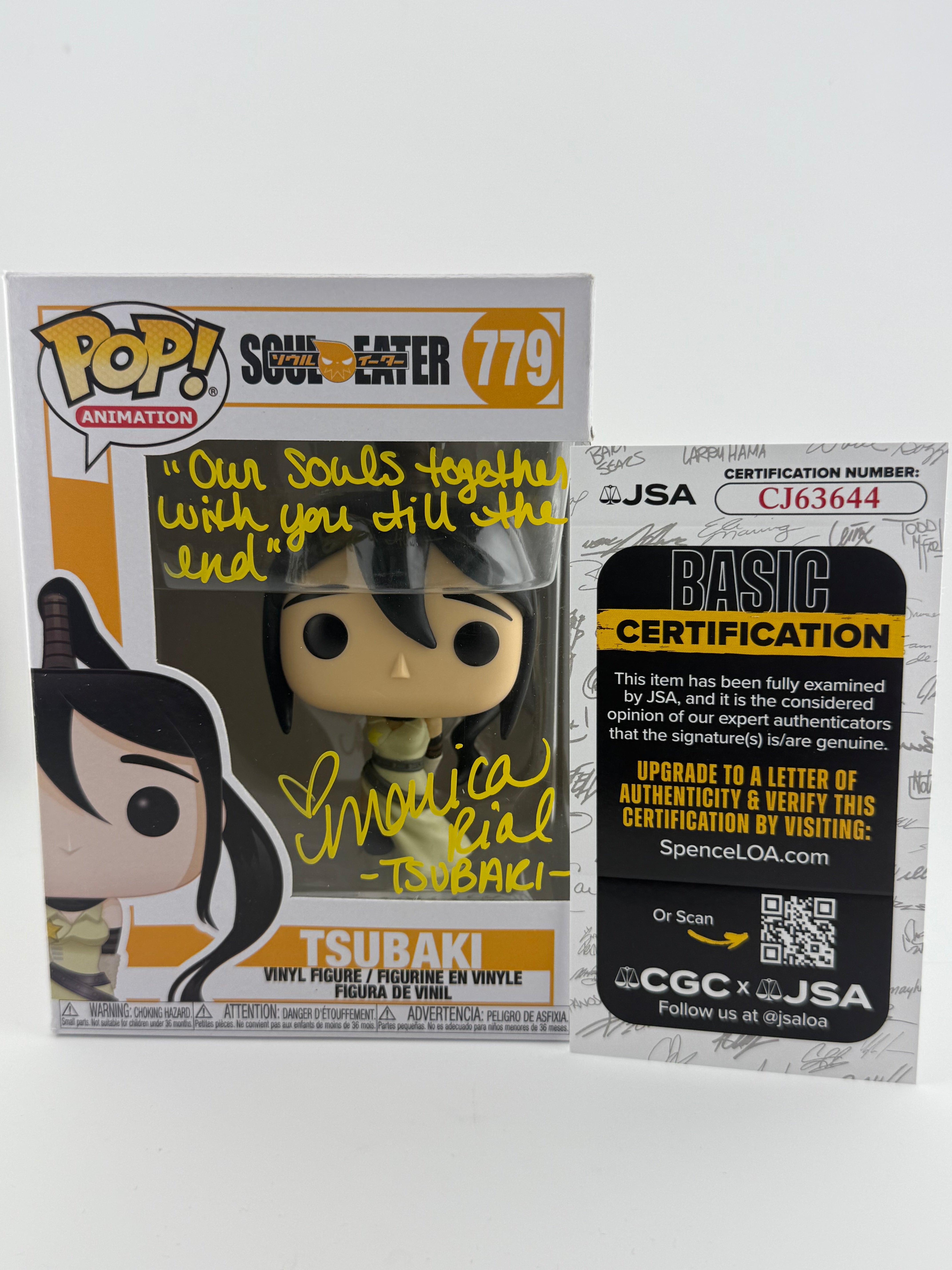 Funko POP! SIGNED TSUBAKI 779 (MONICA RIAL) + JSA
