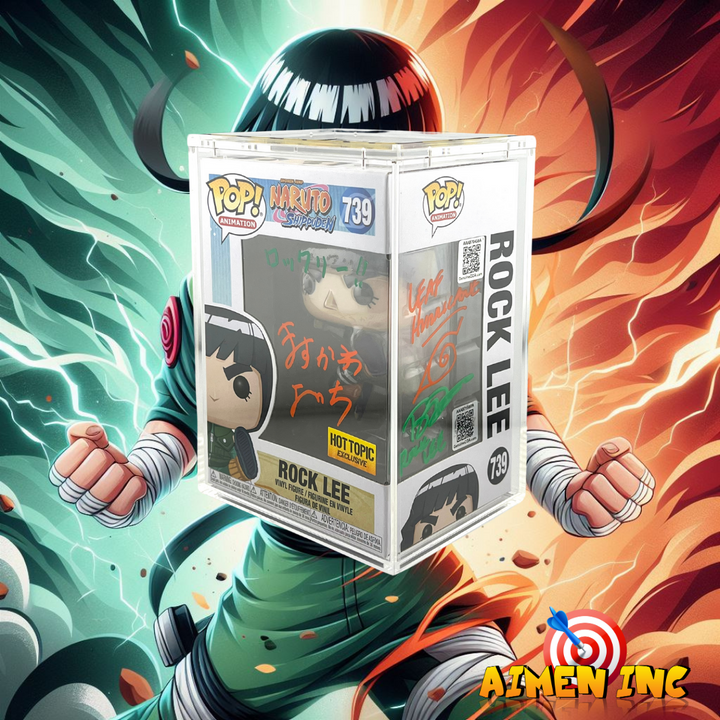 Naruto - Rock Lee 739 - Double Autographed By JVA Yōichi Masukawa and US VA Brian Donovan + Authentication - Funko Pop!