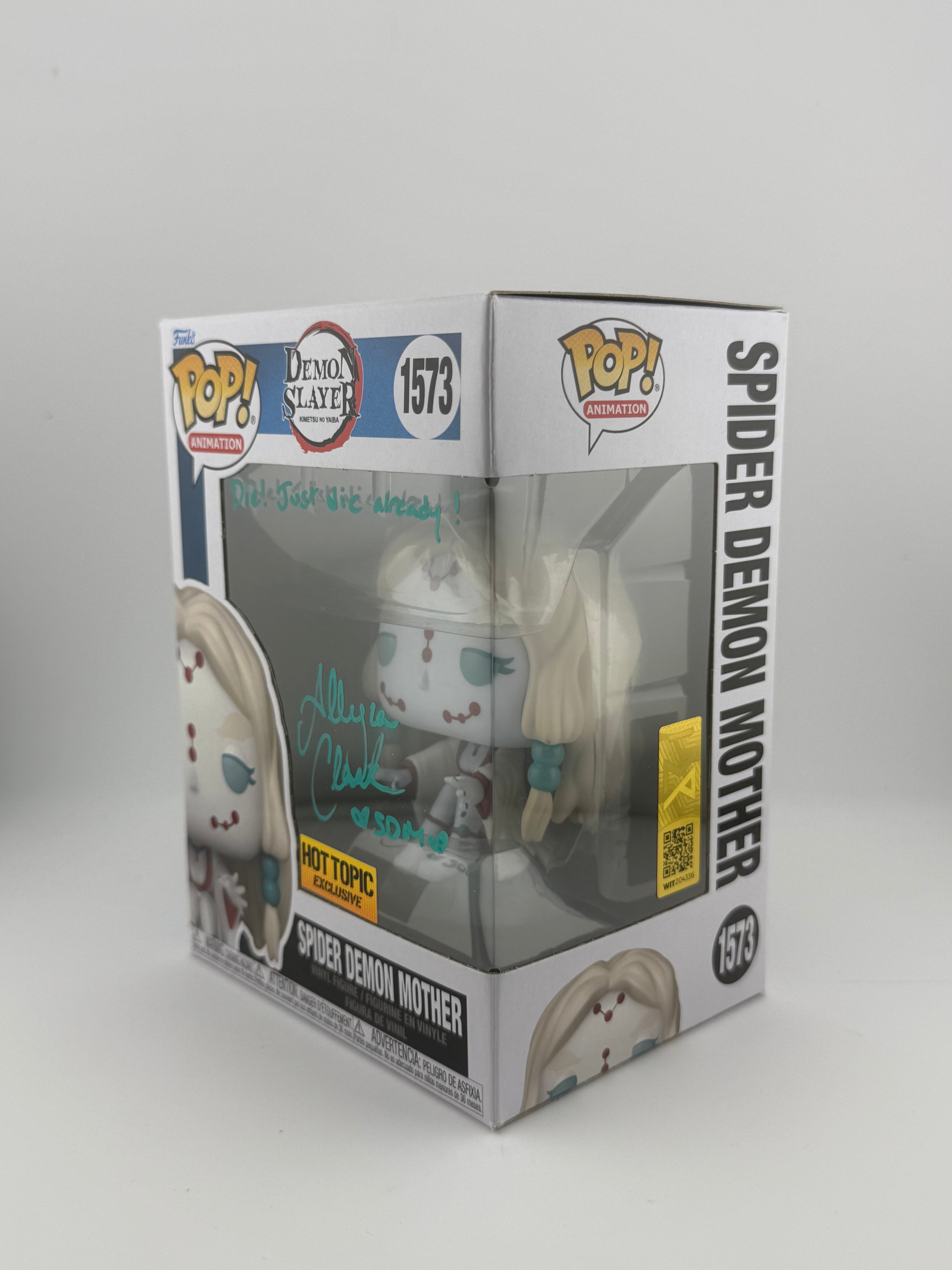 Funko POP! SIGNED SPIDER DEMON MOTHER 1573 HOT TOPIC EXCLUSIVE (ALLEGRA CLARK)