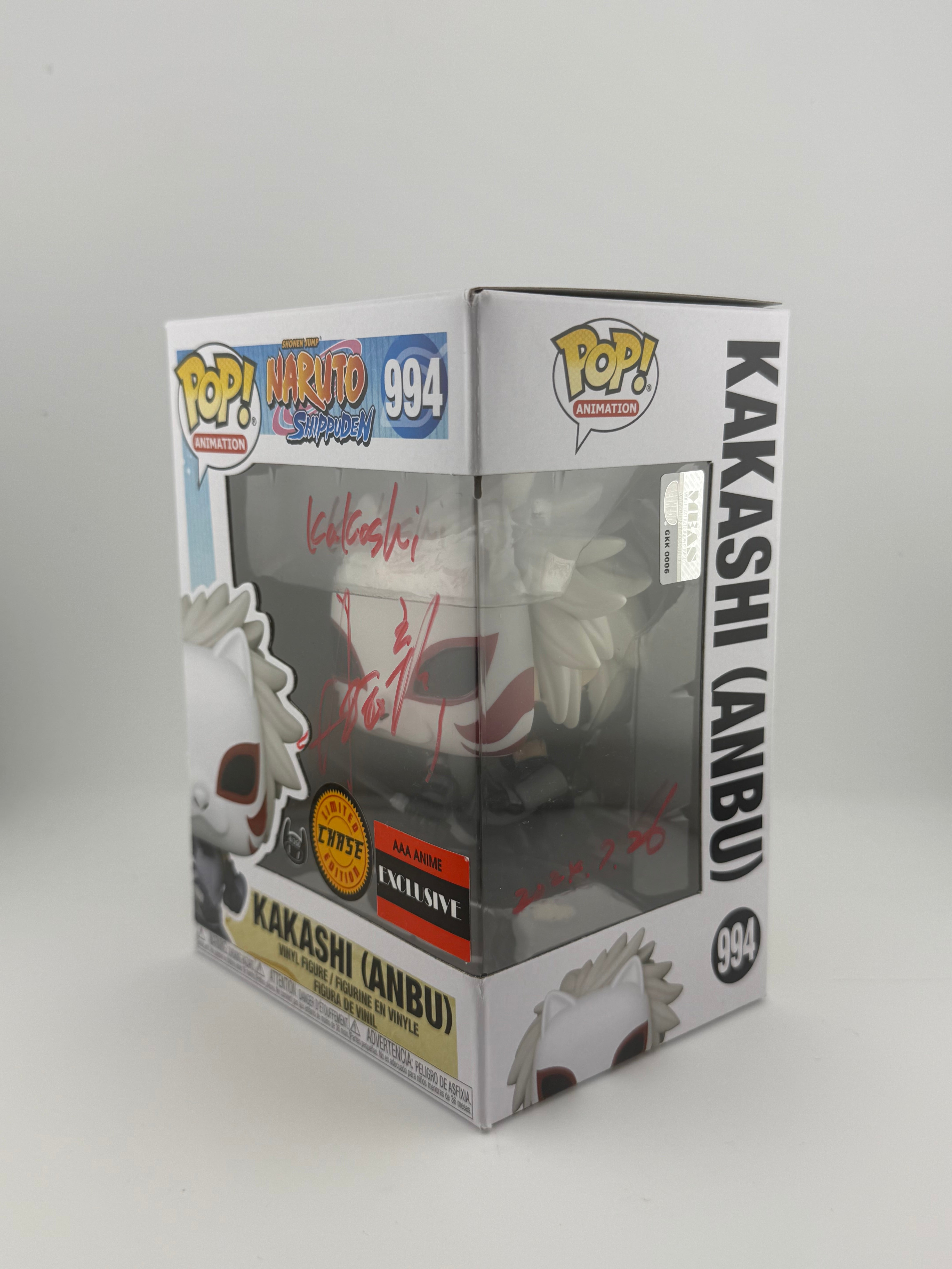 Funko POP! JVA SIGNED KAKASHI ANBU 994 CHASE AAA EXCLUSIVE