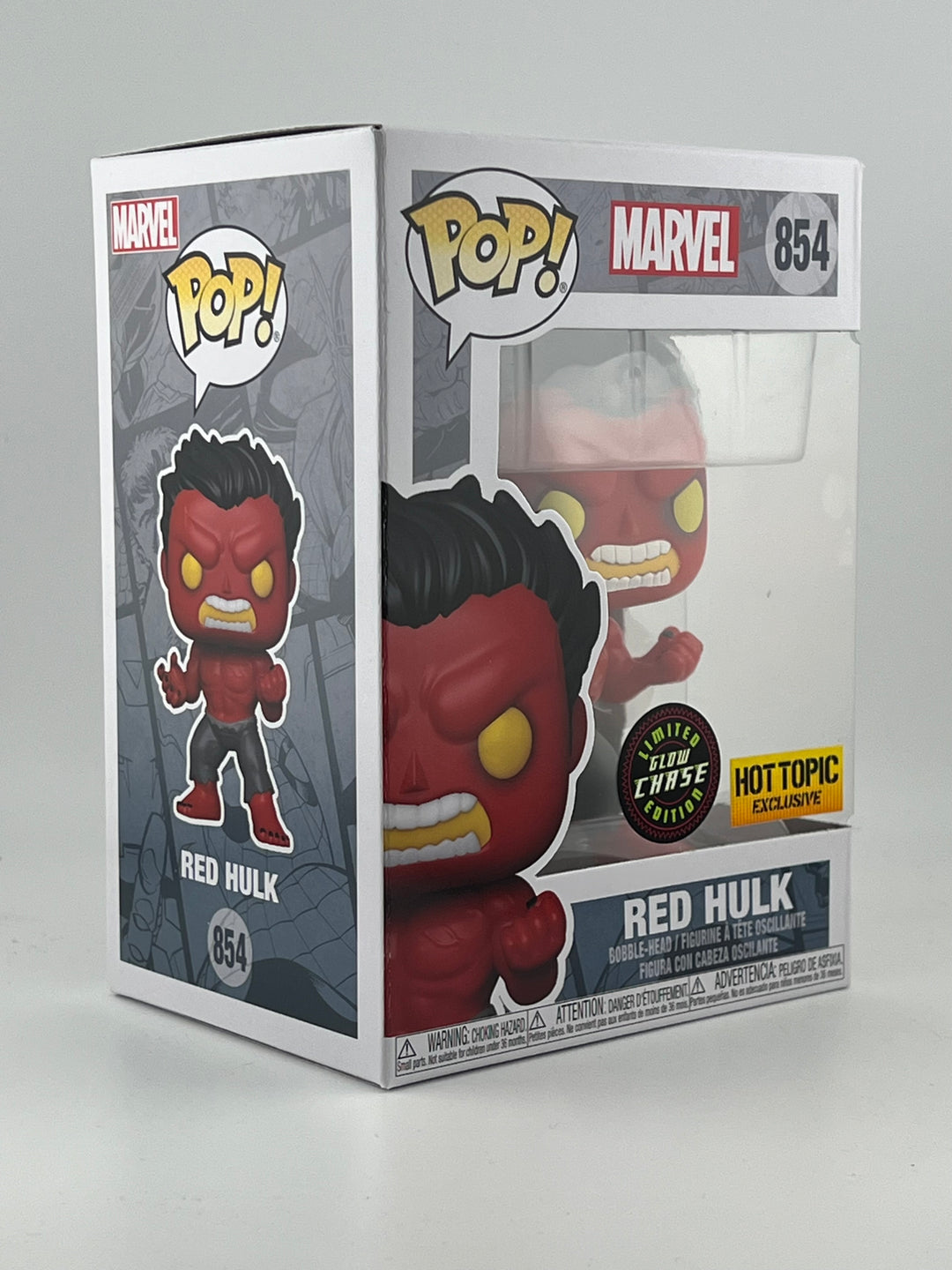 Funko Pop! Red Hulk 854 GITD Chase Hot Topic Exclusive