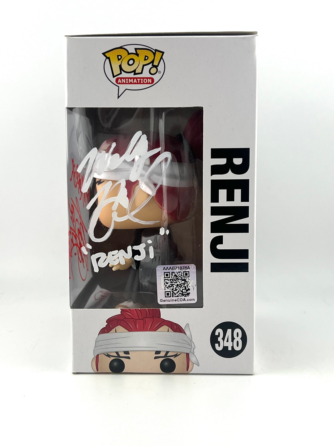 Funko Pop! Renji 348 Autographed by Kentarō Itō and Wally Wingert GENUINE COA AUTHENTICATED