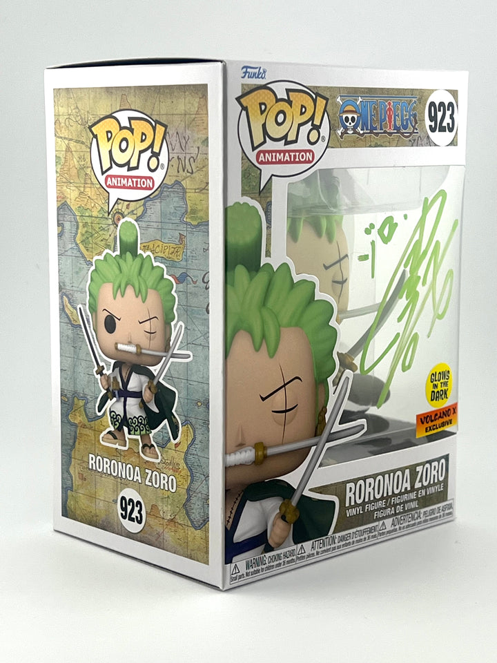 FUNKO POP! RORONOA ZORO 923 GITD VOLCANO EXCUSIVE JVA SIGNED
