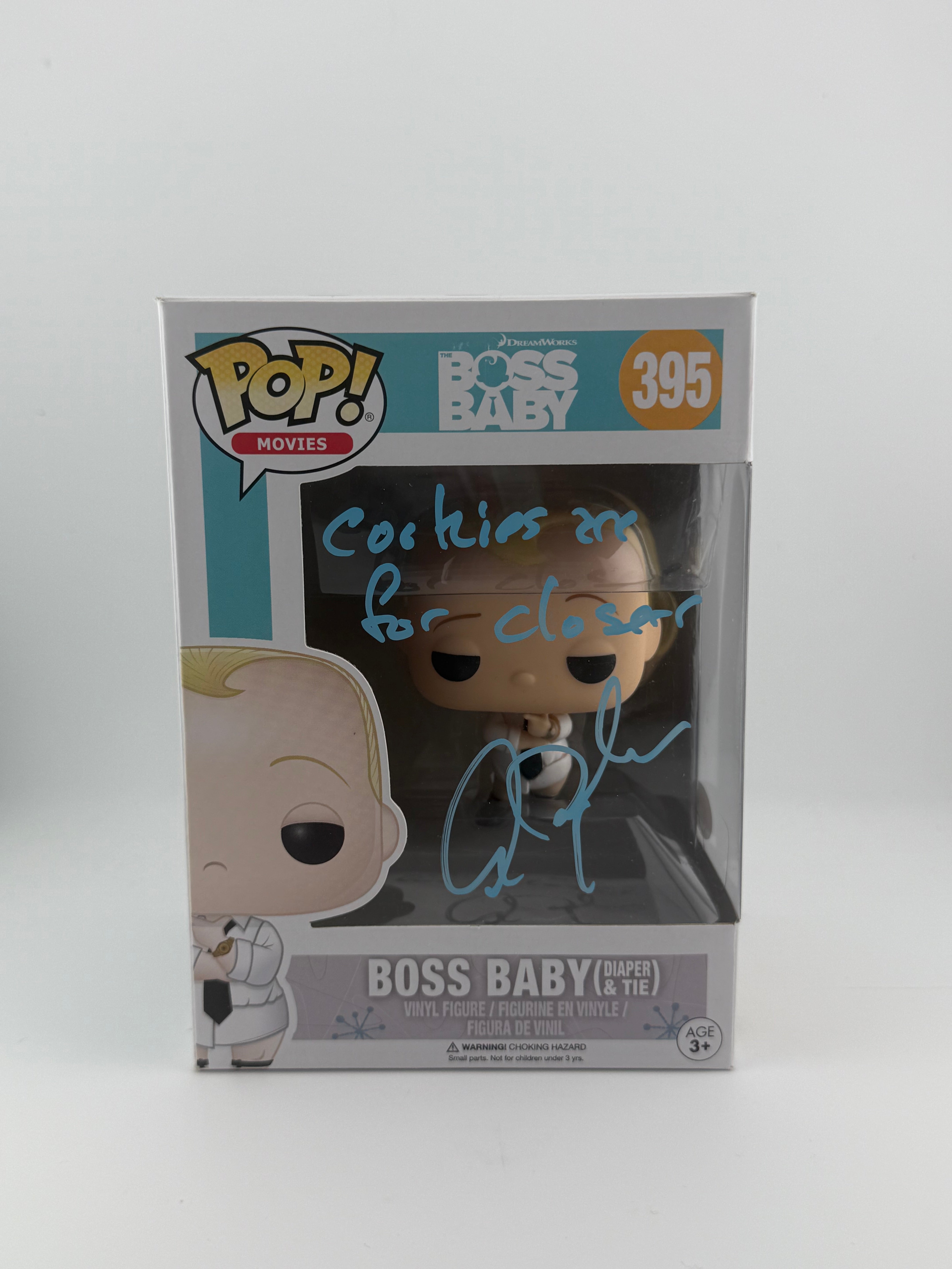 Funko POP! SIGNED BOSS BABY DIAPER & TIE 395 (ALEC BALDWIN) + JSA