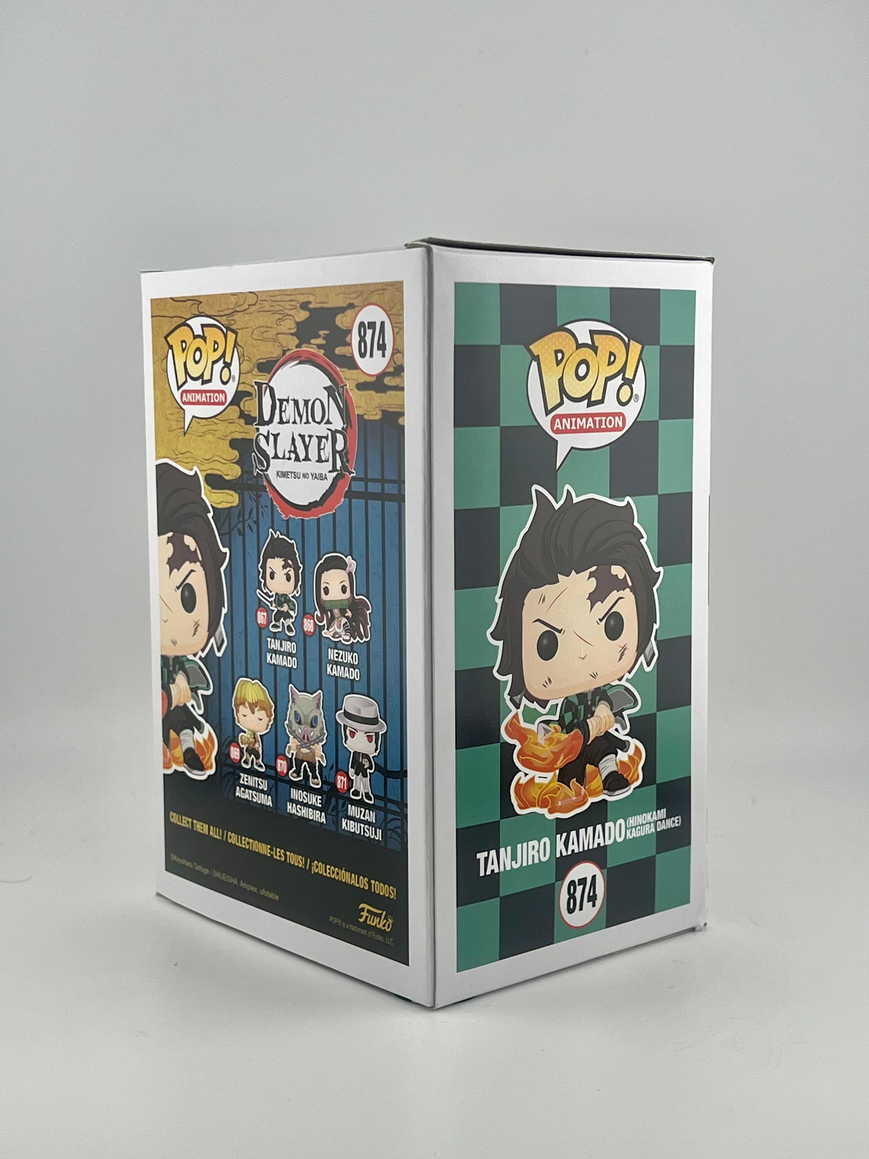 FUNKO POP! TANJIRO KAMADO 874 GLOW CHASE Signed + PSA