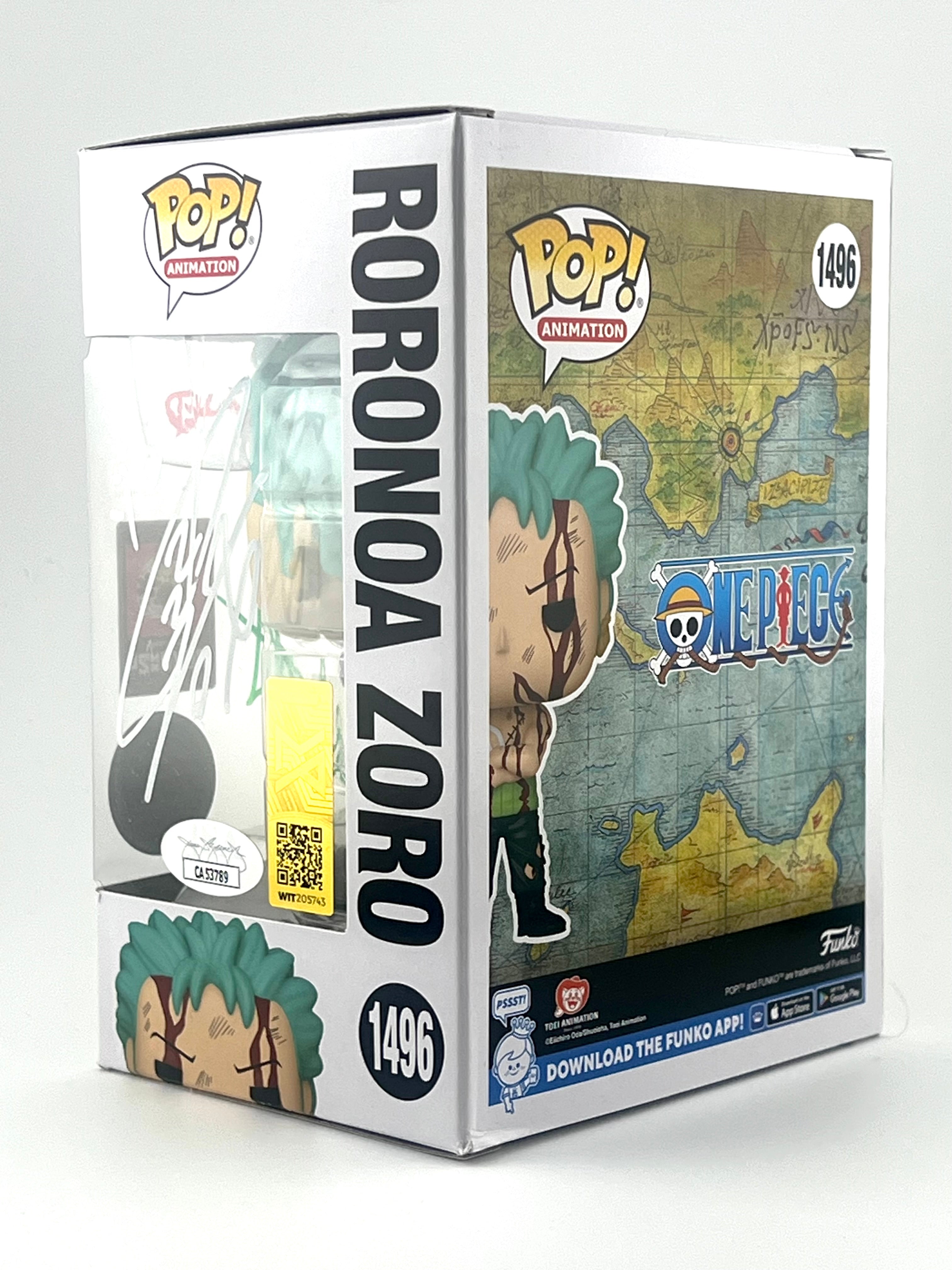 FUNKO POP! RORONOA ZORO 1496 CCXP EXCLUSIVE JVA & ENGLISH SIGNED