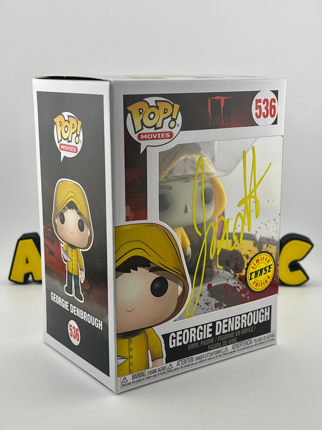 Georgie Denbrough 536 Chase - Signed By Jackson Robert Scott - Beckett Certified - Funko Pop