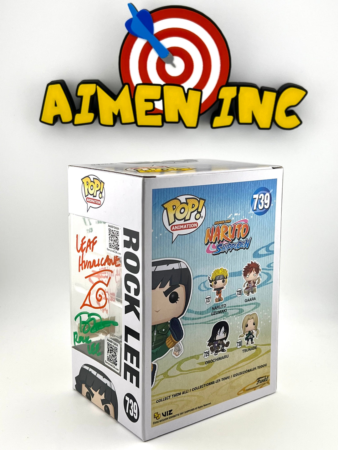 Naruto - Rock Lee 739 - Double Autographed By JVA Yōichi Masukawa and US VA Brian Donovan + Authentication - Funko Pop!