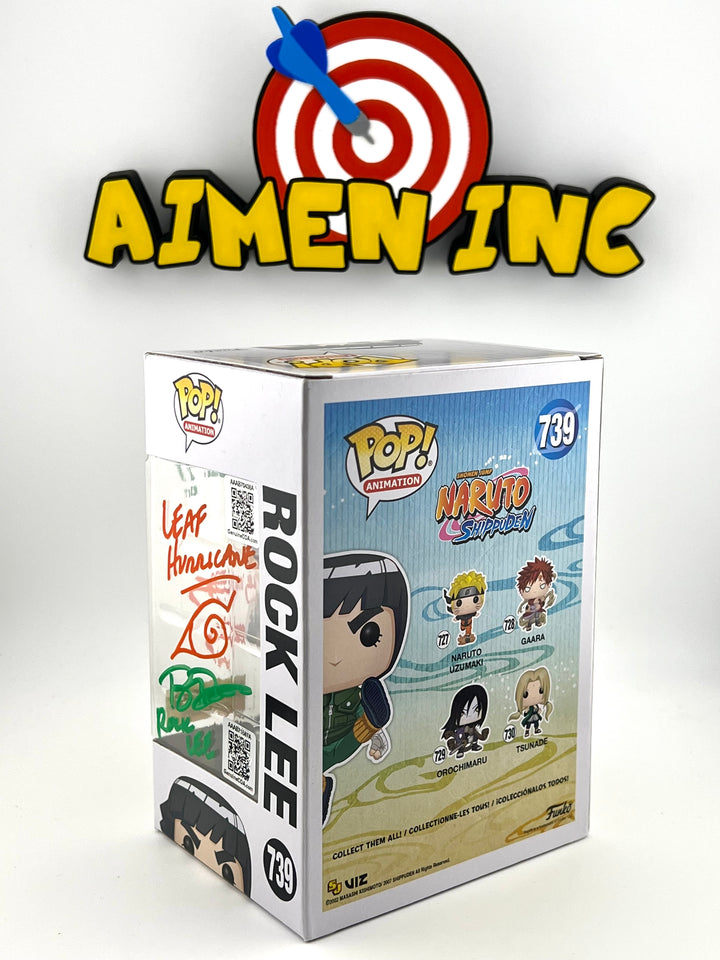 Naruto - Rock Lee 739 - Double Autographed By JVA Yōichi Masukawa and US VA Brian Donovan + Authentication - Funko Pop!