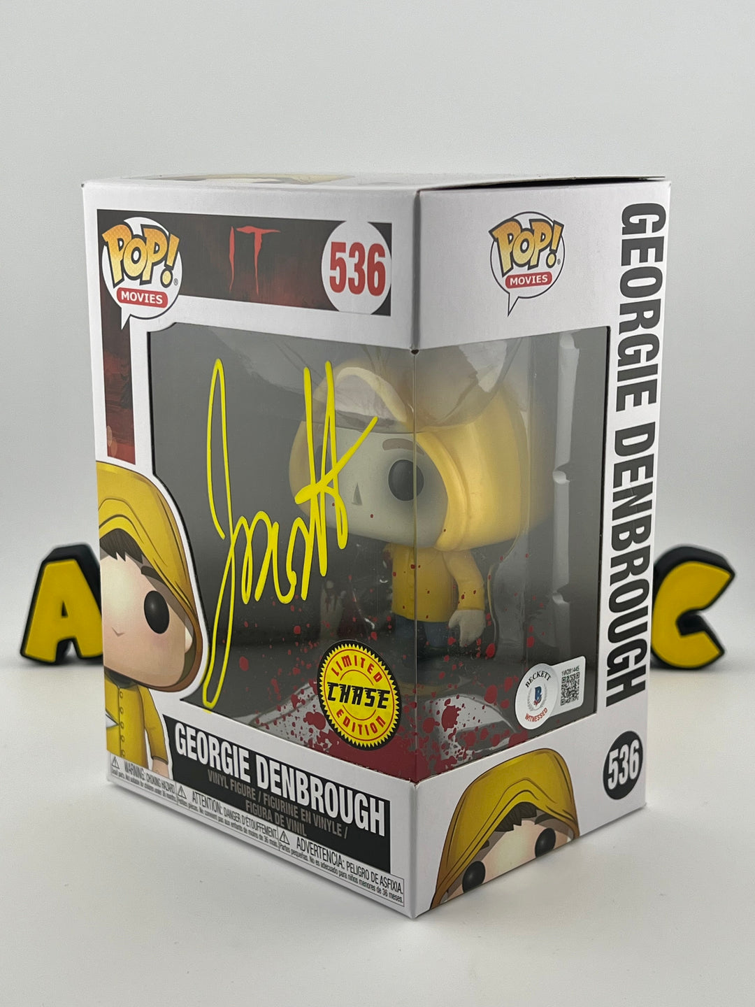 Georgie Denbrough 536 Chase - Signed By Jackson Robert Scott - Beckett Certified - Funko Pop