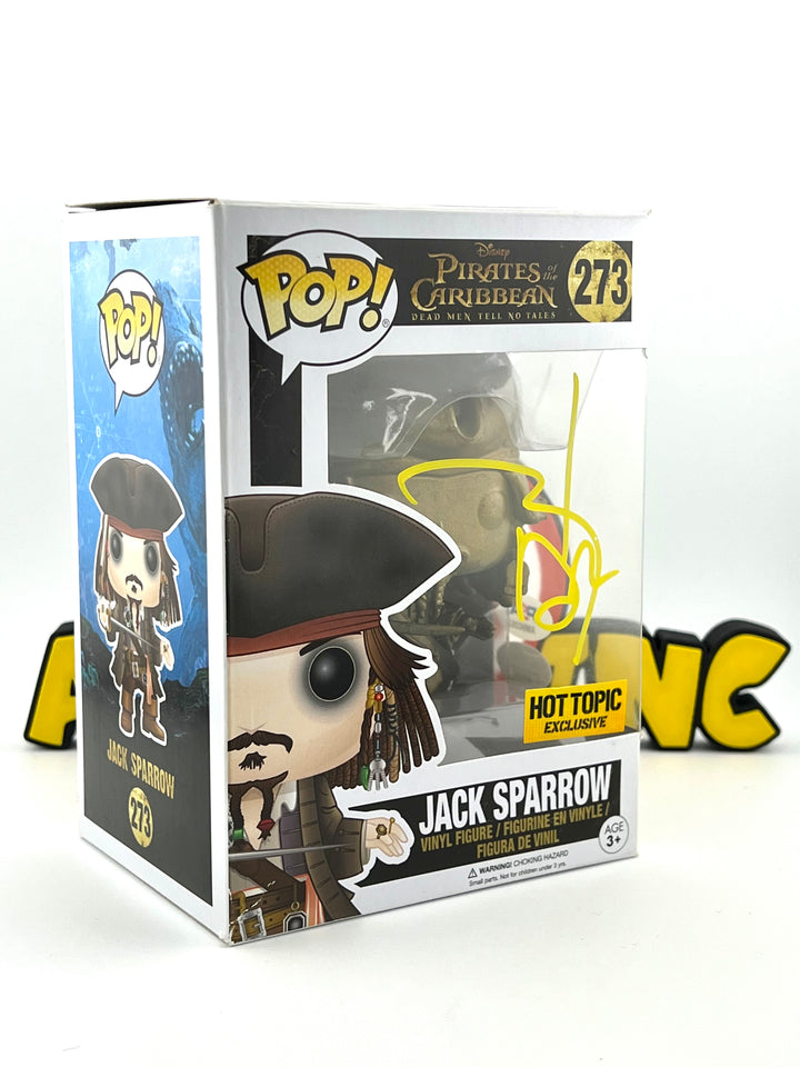 Funko Pop! Jack Sparrow 273 - Autographed by Johnny Depp JSA  + PSA/DNA Authentication - Hot Topic Exclusive - Pirates of The Caribbean