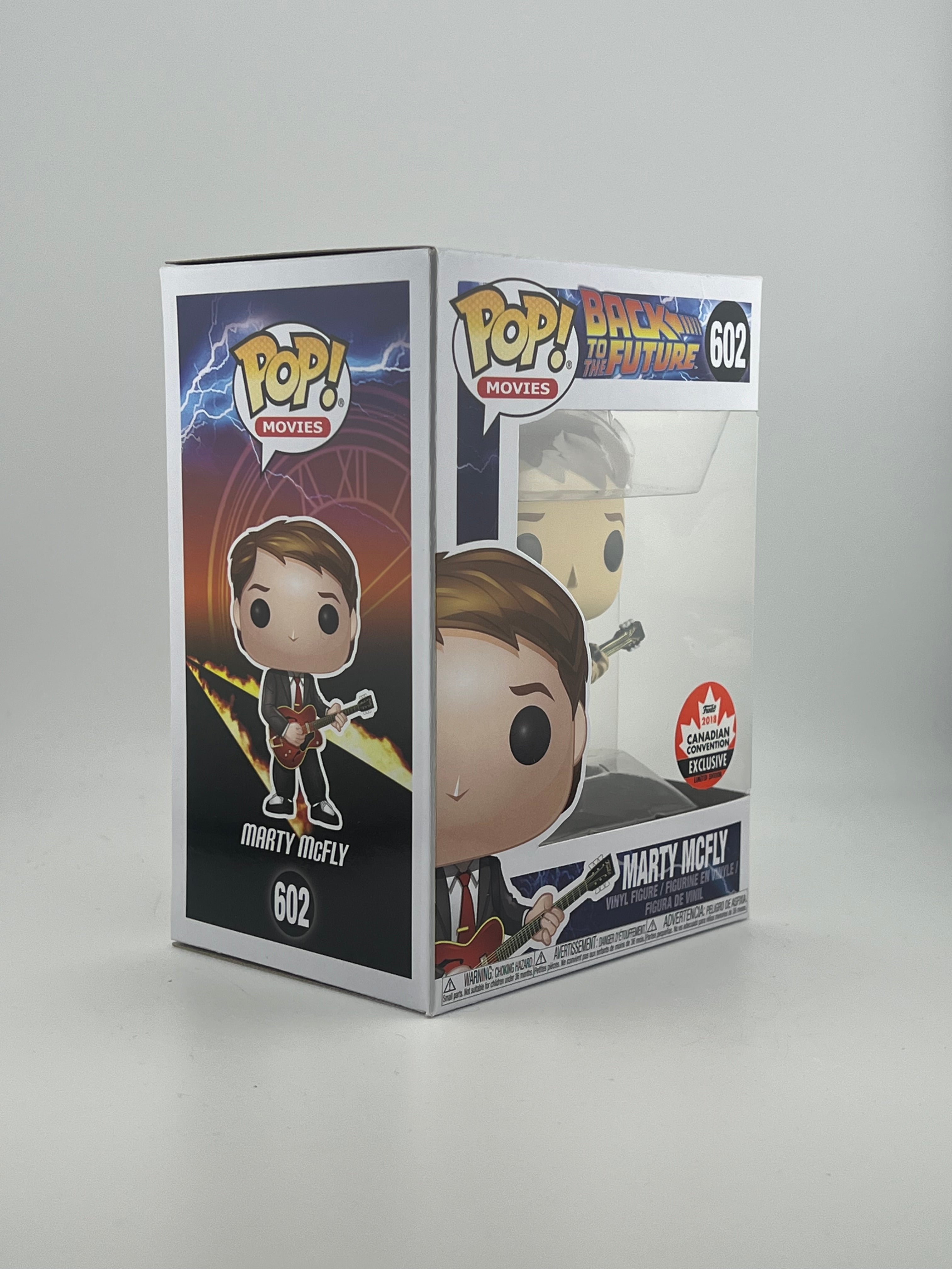 Funko Pop - MARTY MCFLY 602 2018 CANADIAN CONVENTION - Damaged