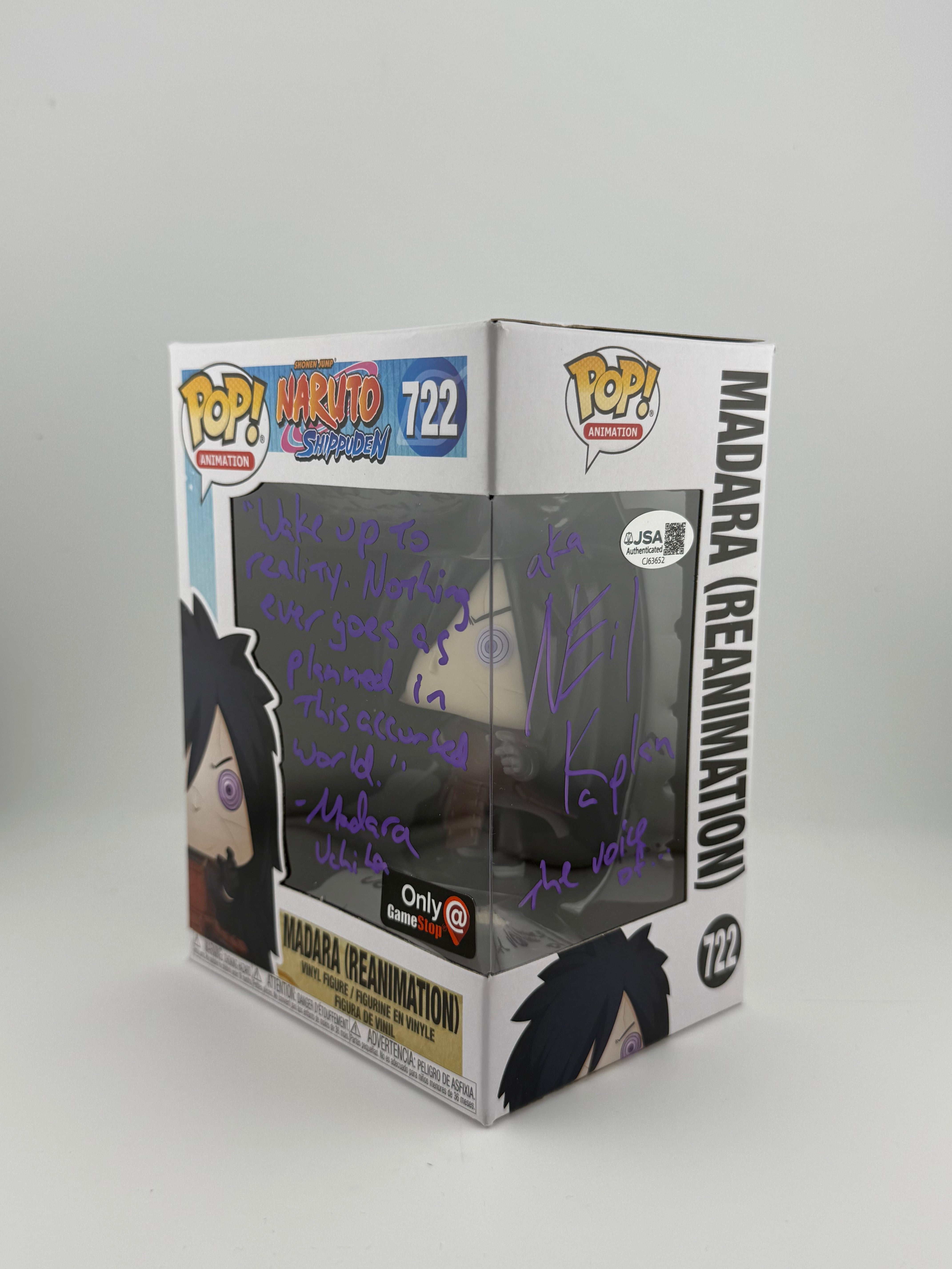 Funko POP! SIGNED MADARA (REANIMATION) 722 (NEIL KAPLAN) + JSA