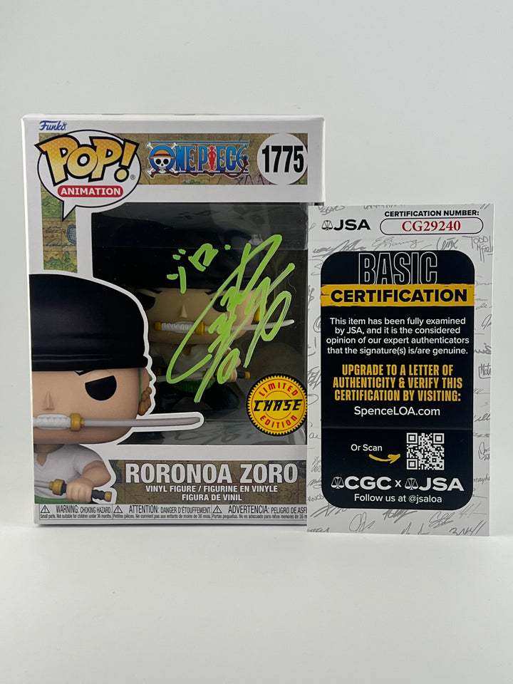 FUNKO POP! RORONOA ZORO 1775 CHASE JVA SIGNED