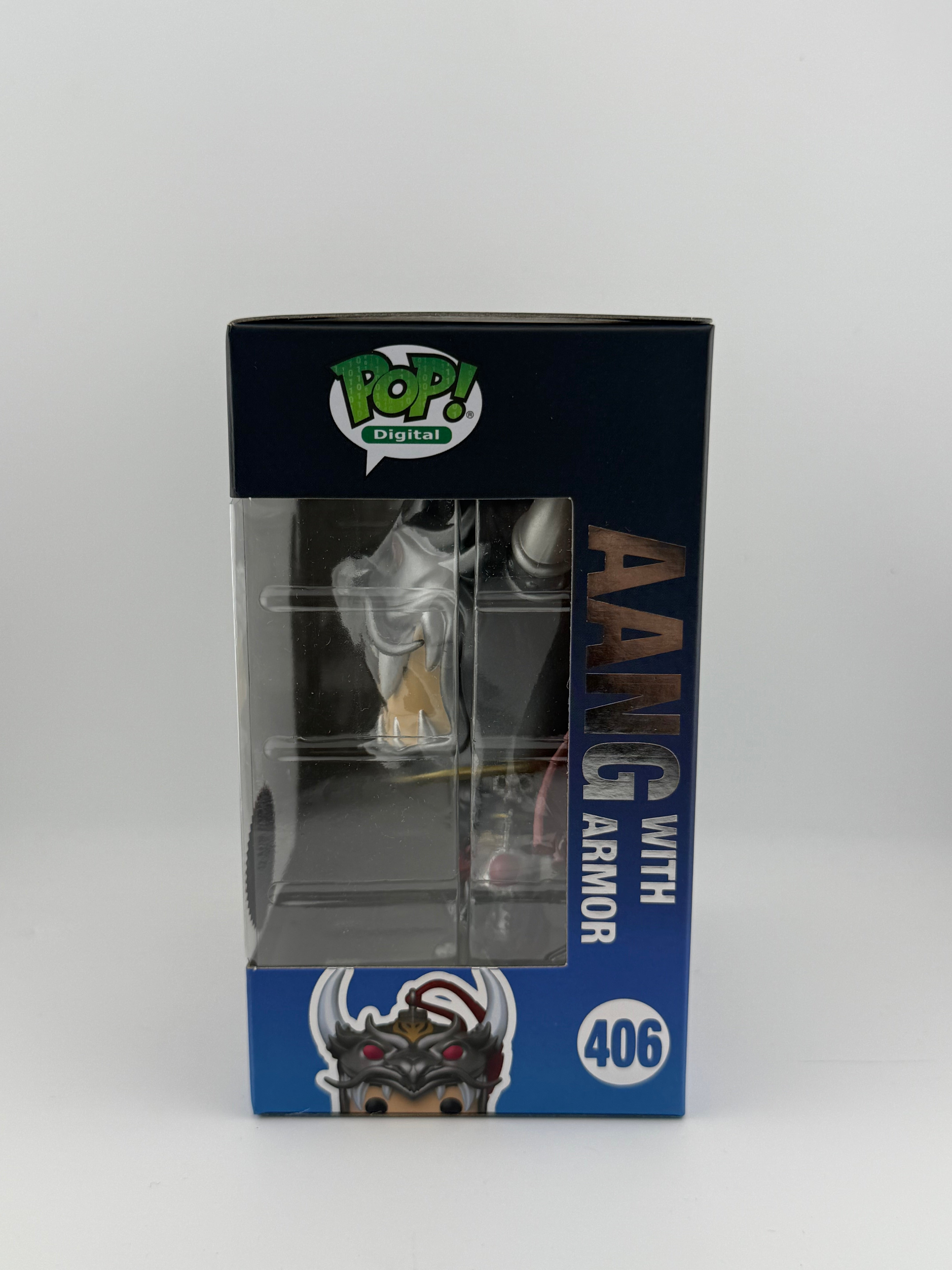 Funko POP! AANG WITH ARMOR 406 NFT EXCLUSIVE METALLIC LE 1727