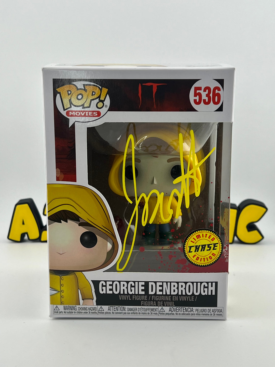 Georgie Denbrough 536 Chase - Signed By Jackson Robert Scott - Beckett Certified - Funko Pop